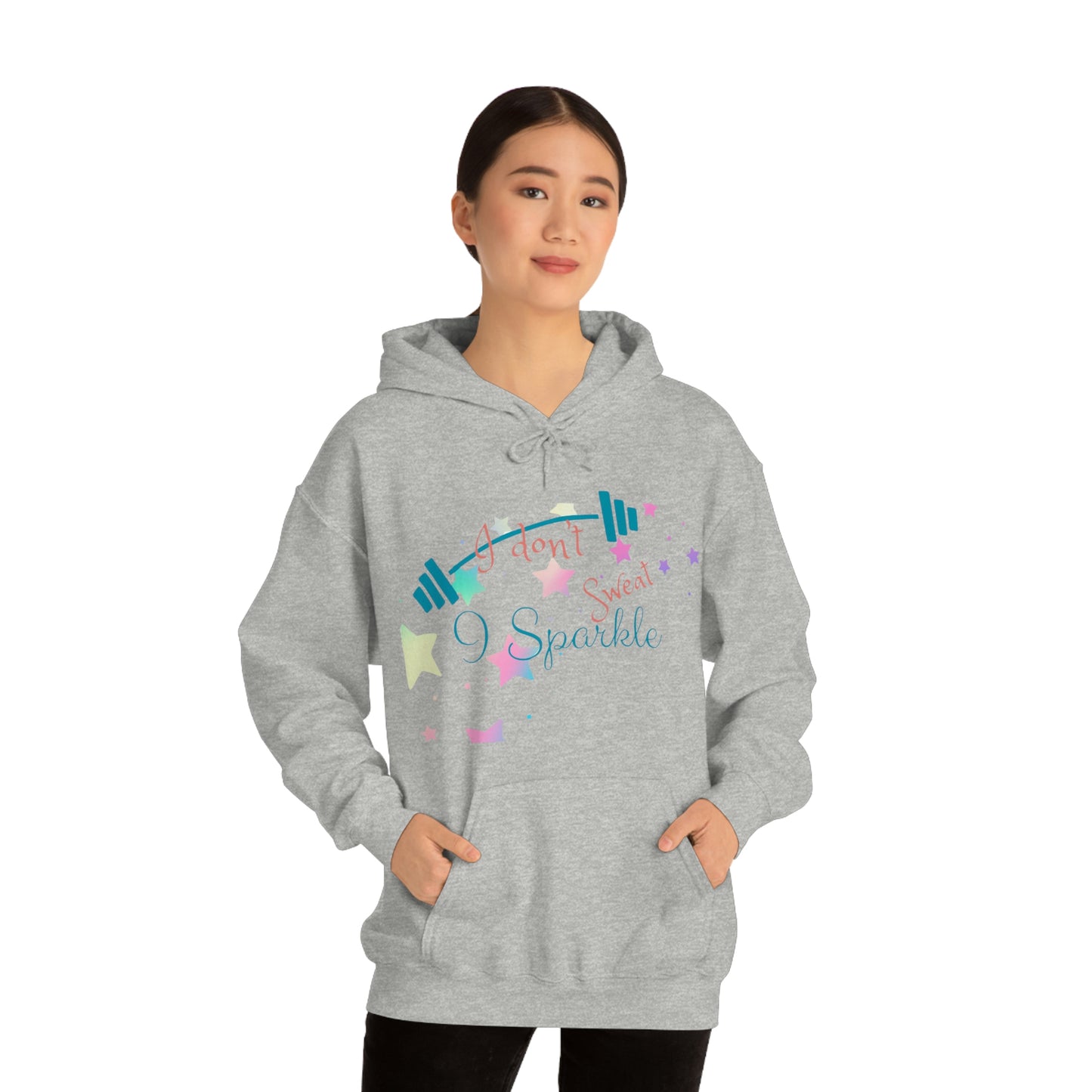 ‘I don’t sweat, I Sparkle’  Unisex Heavy Blend™ Hooded Sweatshirt