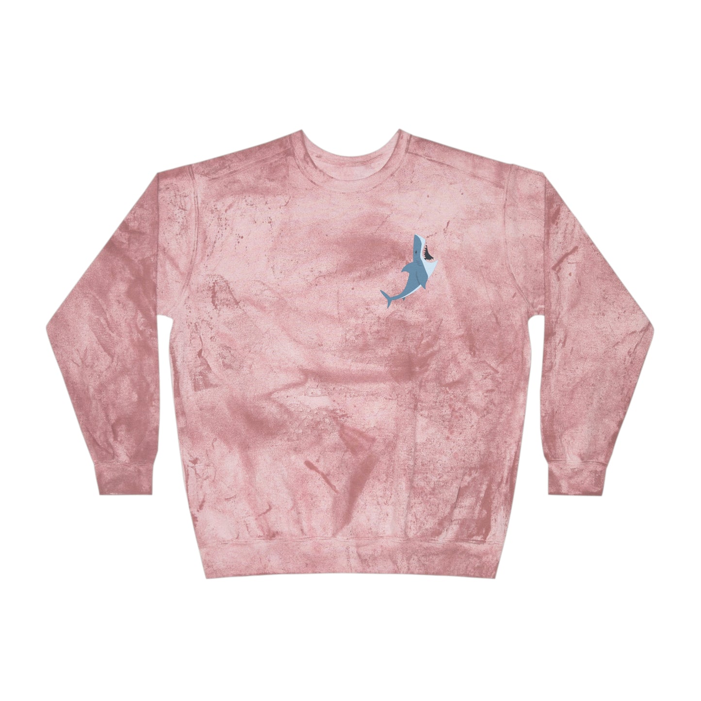 ‘Reel Women Fish’ Printed on both sides.  Unisex Color Blast Crewneck Sweatshirt