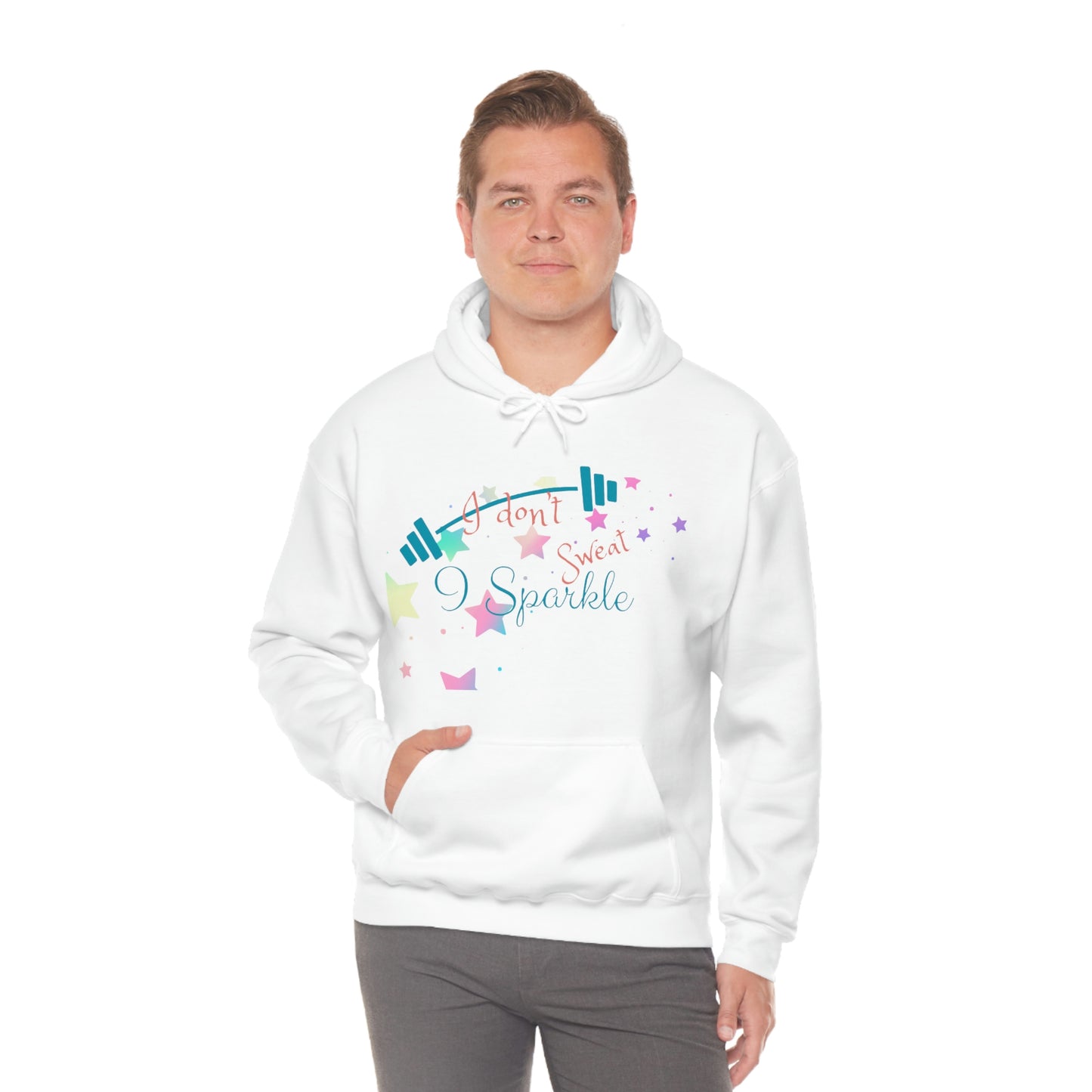 ‘I don’t sweat, I Sparkle’  Unisex Heavy Blend™ Hooded Sweatshirt