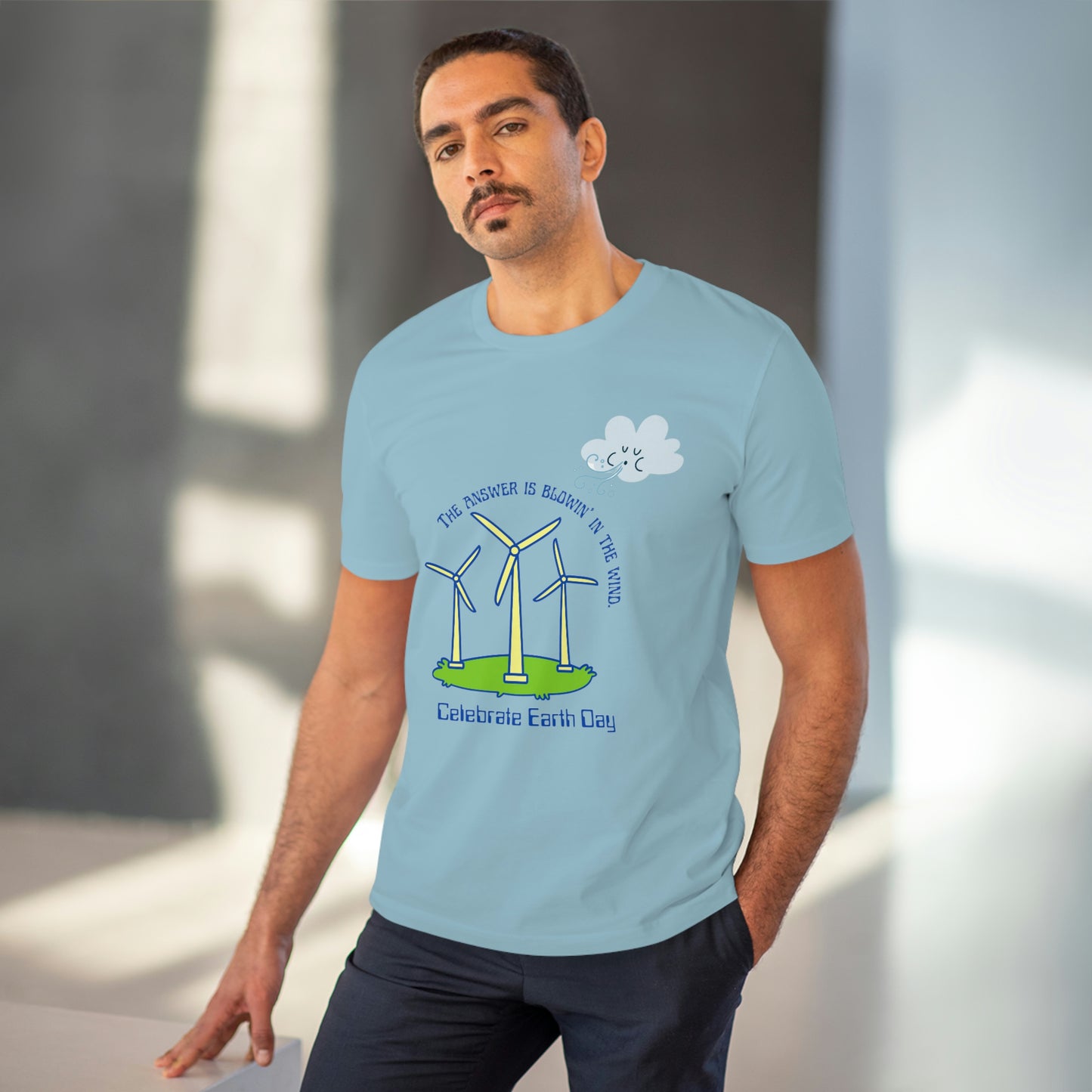 ‘The Answer is Blowin’ In the Wind. Celebrate Earth Day’ Organic Creator T-shirt - Unisex