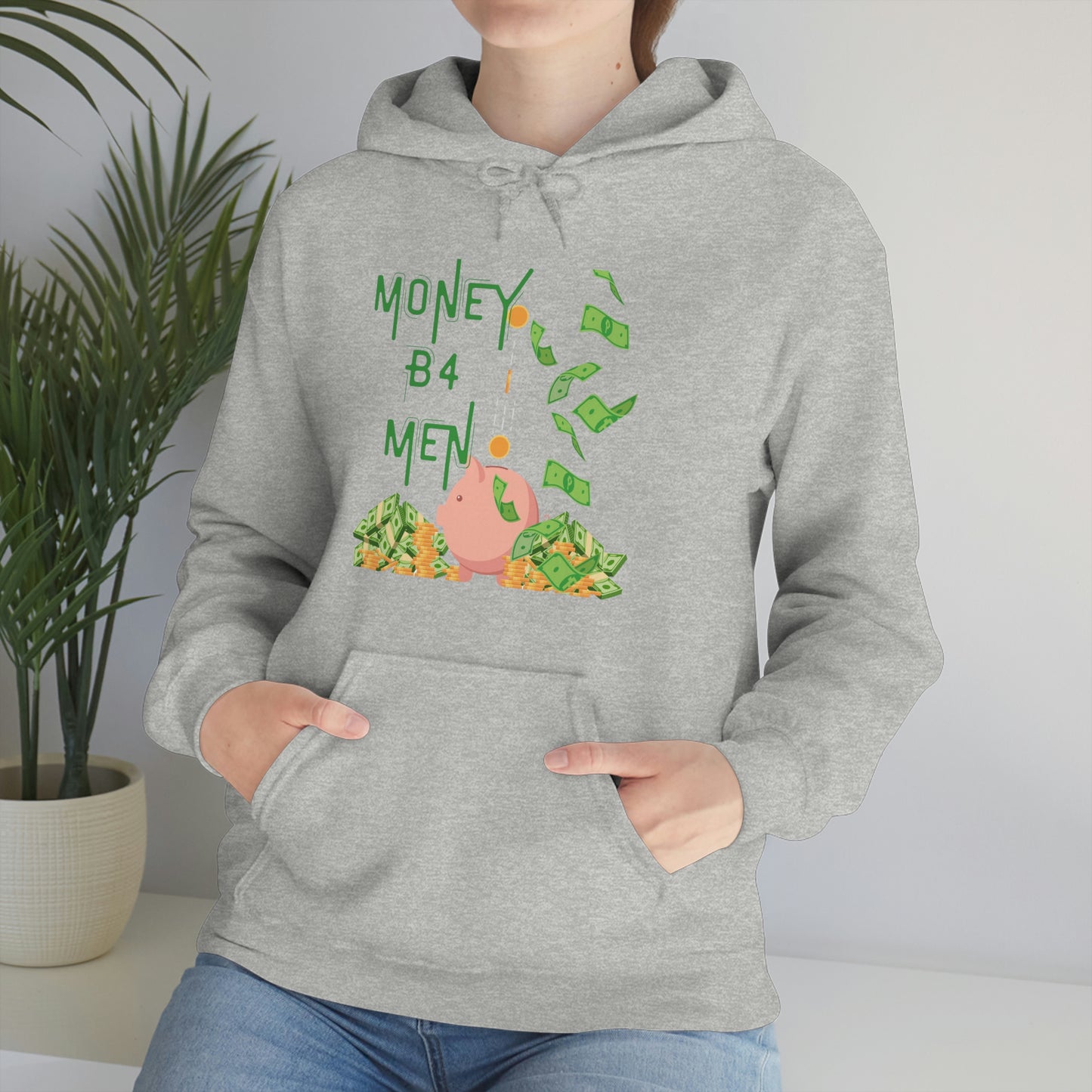 ‘Money B4 Men’   Unisex Heavy Blend™ Hooded Sweatshirt