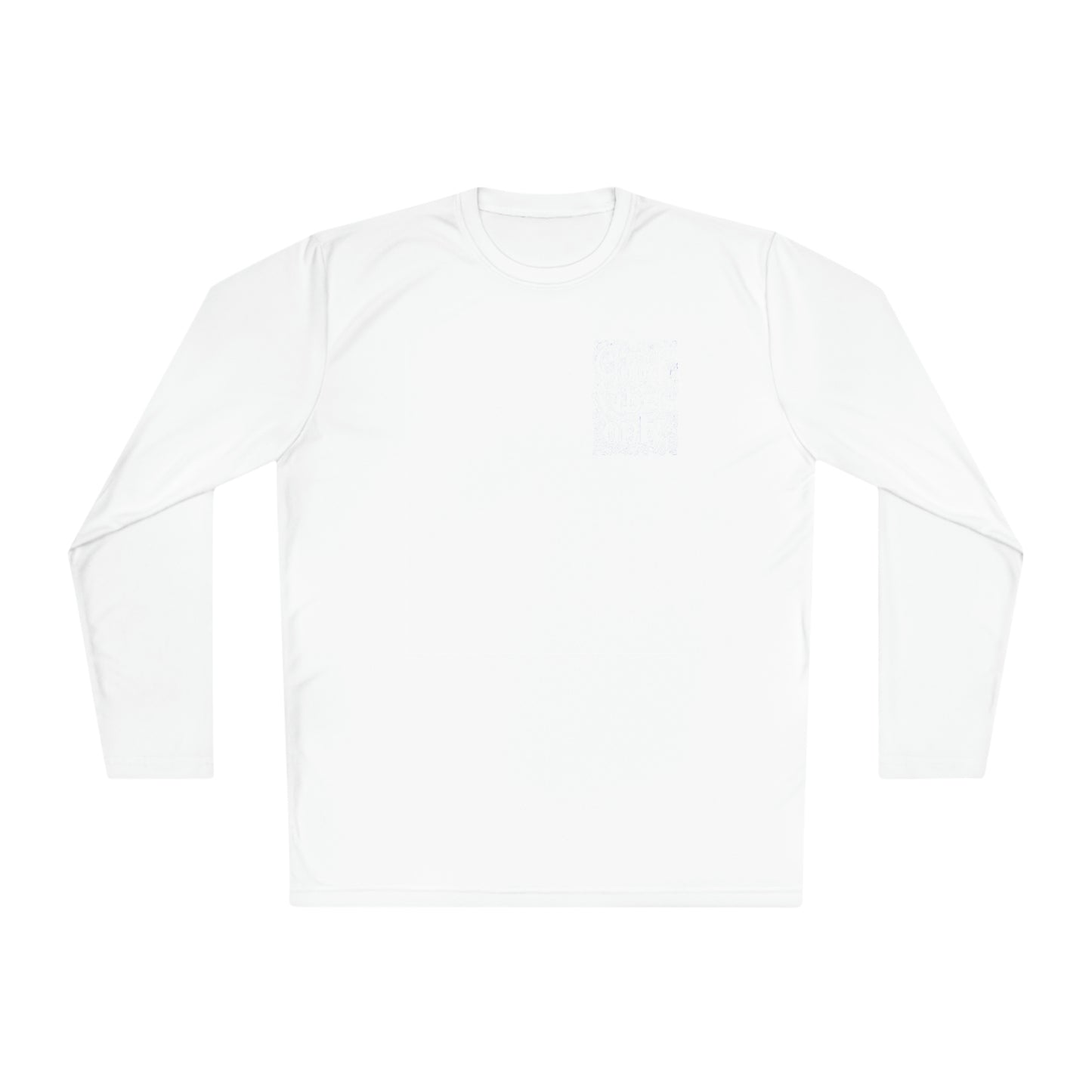 Camiseta de manga larga unisex ligera con estampado "Good Vibes Only" en ambos lados