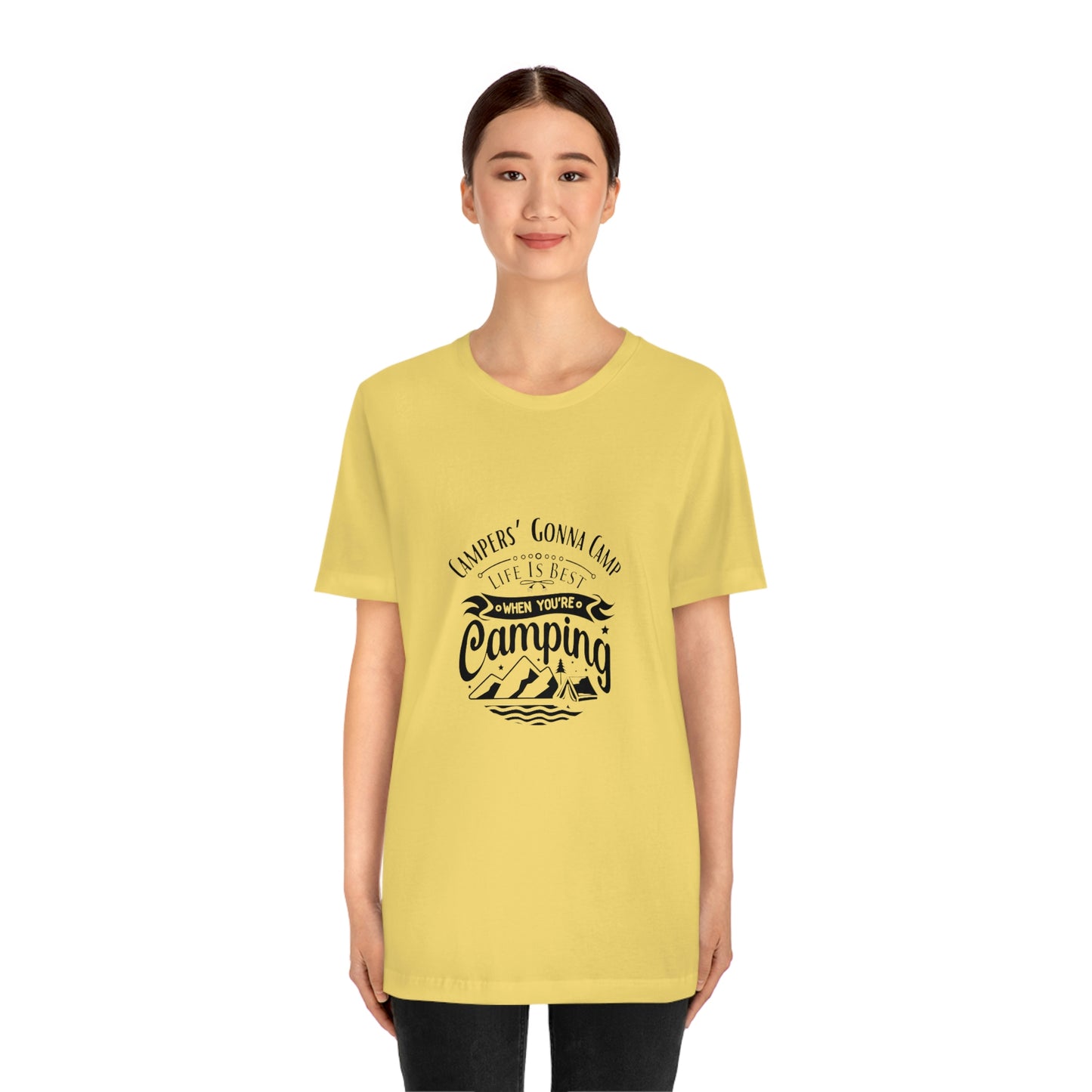 ‘Campers gonna camp’ Unisex Jersey Short Sleeve Tee