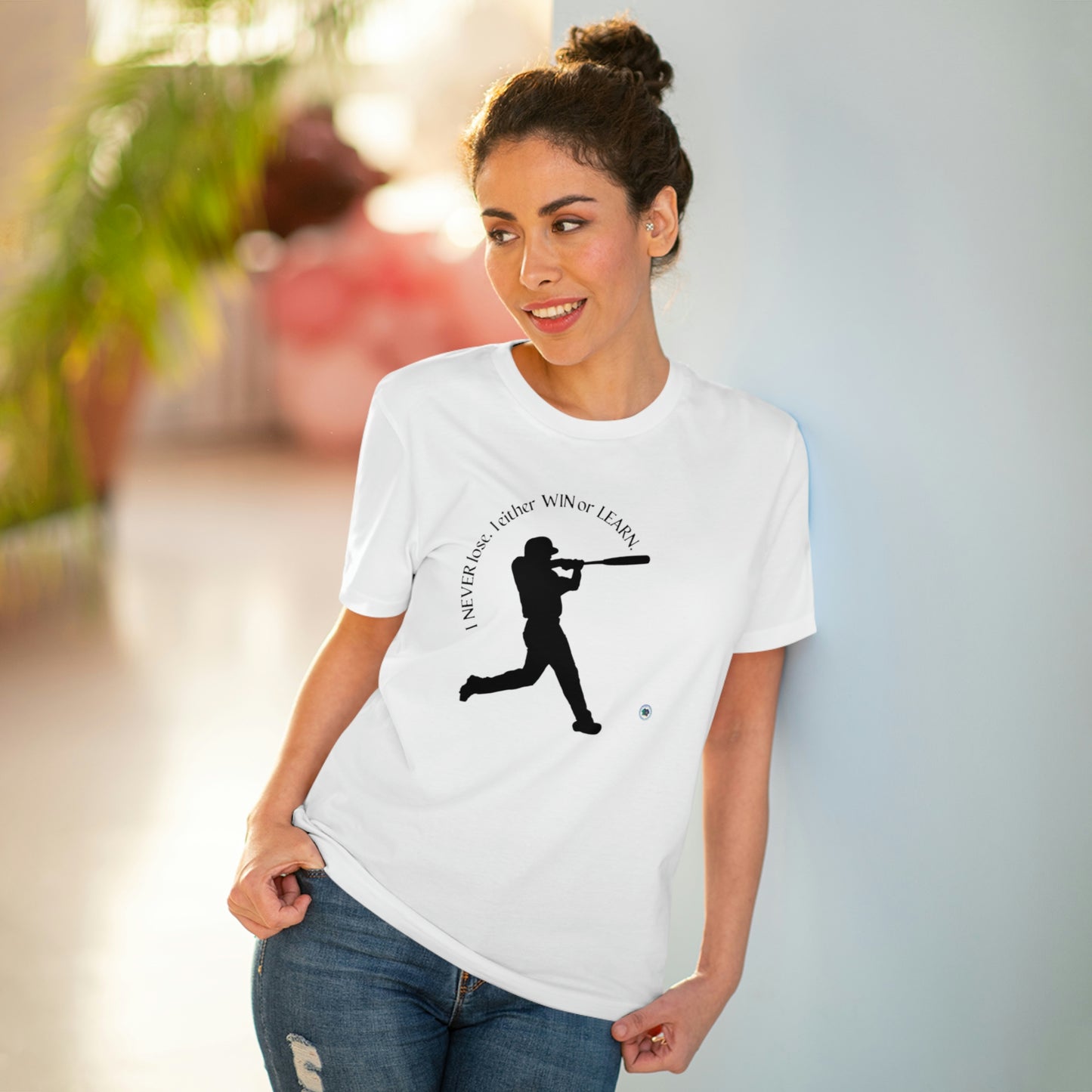 ‘Baseball. I never lose. I either win or learn’  Organic Creator T-shirt - Unisex