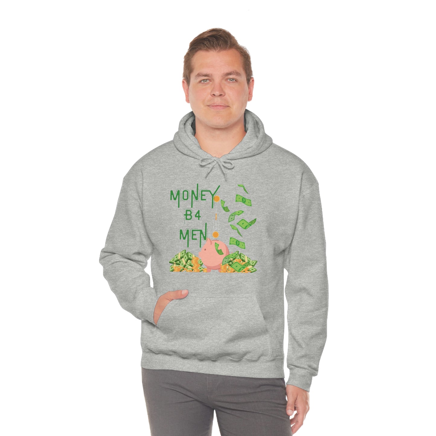 ‘Money B4 Men’   Unisex Heavy Blend™ Hooded Sweatshirt