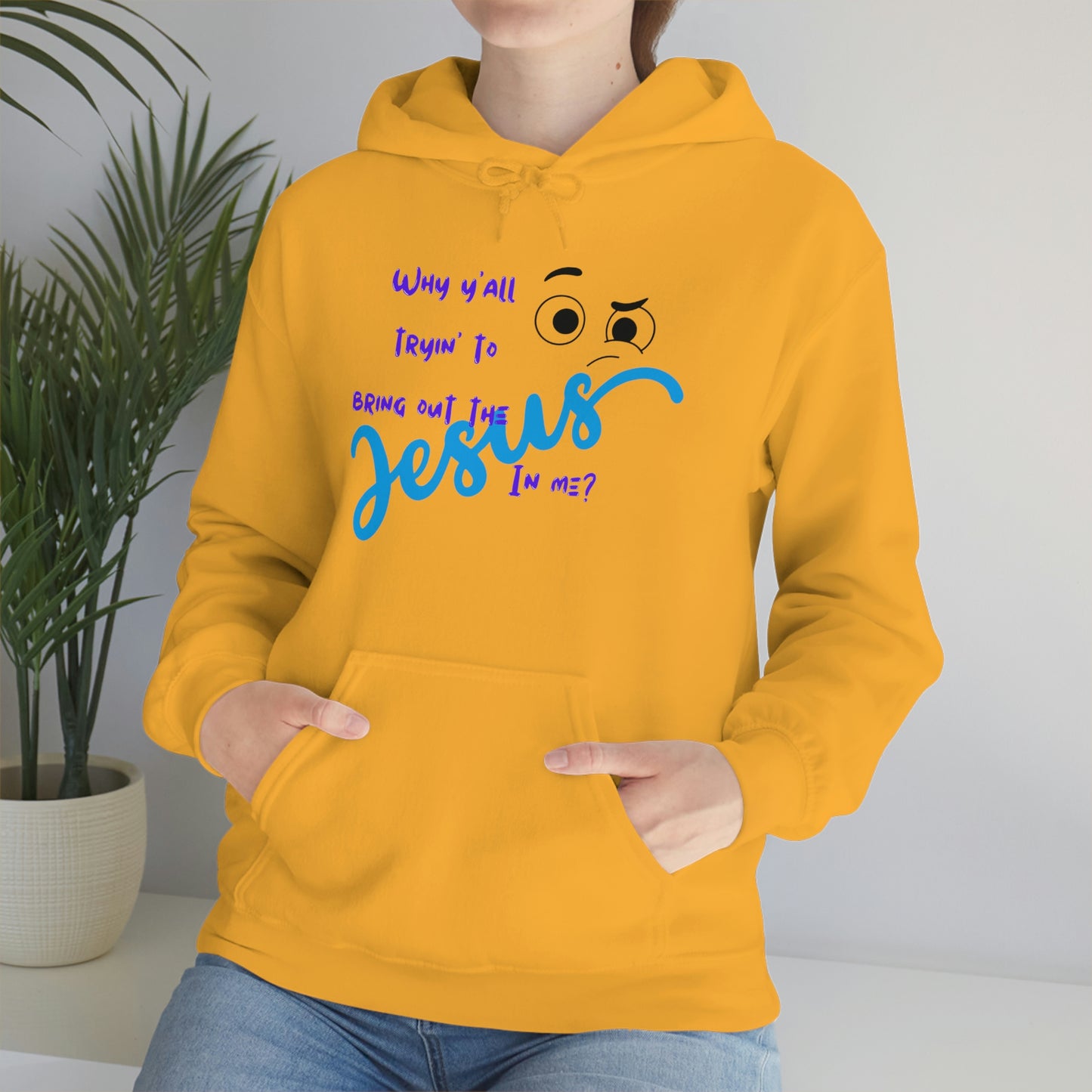 '¿Por qué están tratando de sacar al Jesús que hay en mí?' Sudadera con capucha Heavy Blend™ unisex