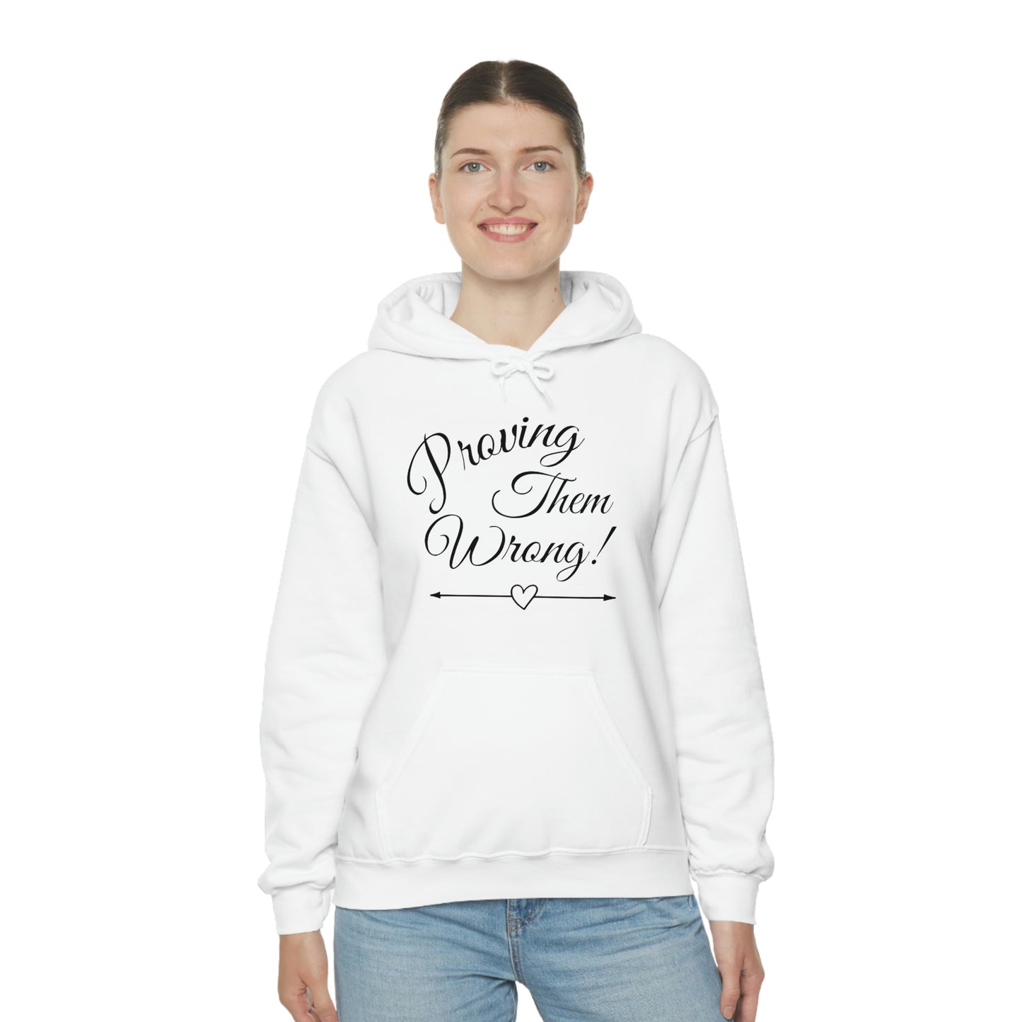 ‘Proving Them Wrong’ Printed Front & Back   Unisex Heavy Blend™ Hooded Sweatshirt