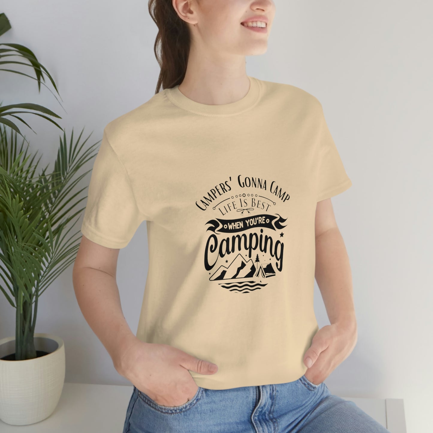 ‘Campers gonna camp’ Unisex Jersey Short Sleeve Tee