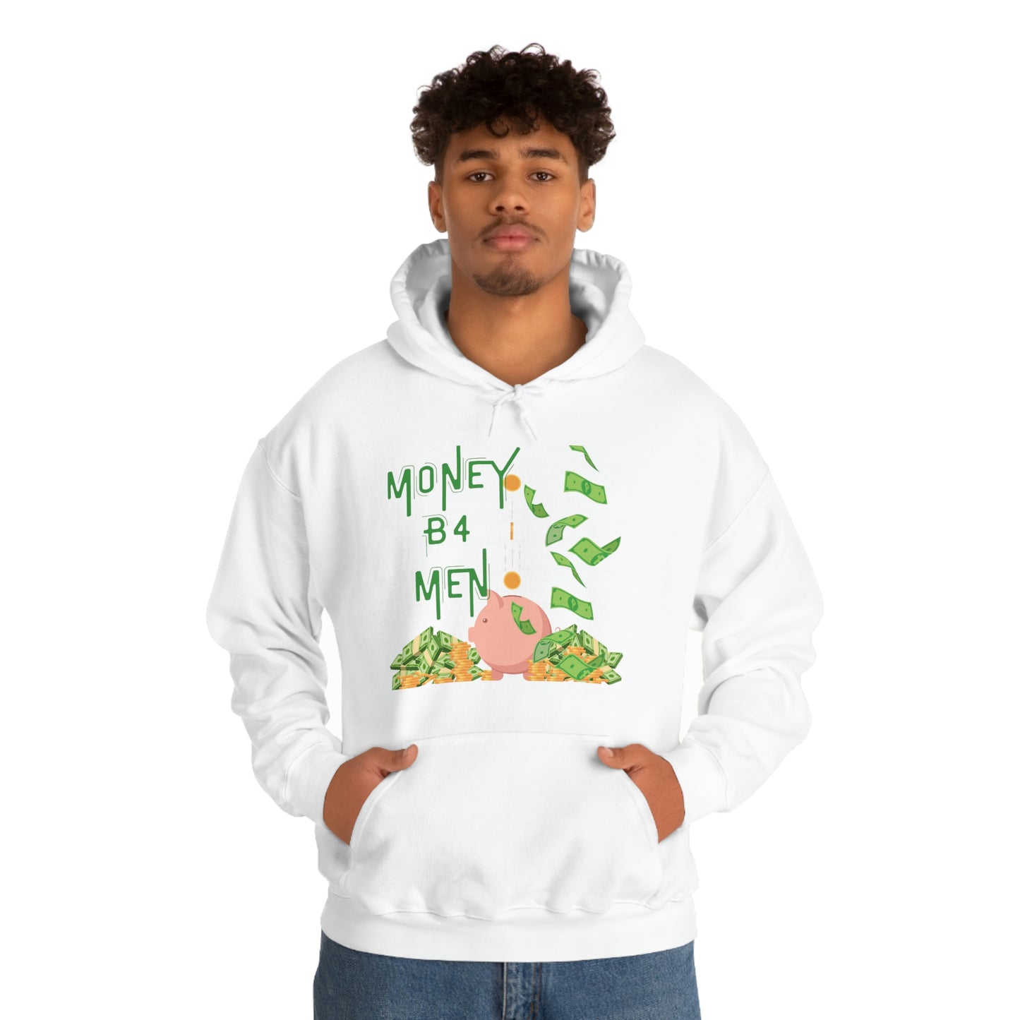 ‘Money B4 Men’   Unisex Heavy Blend™ Hooded Sweatshirt