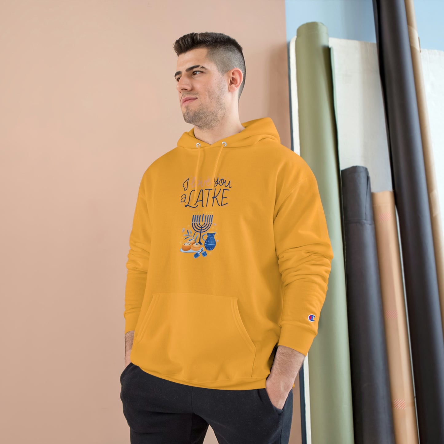 ‘I love you a Latke’ Champion Hoodie