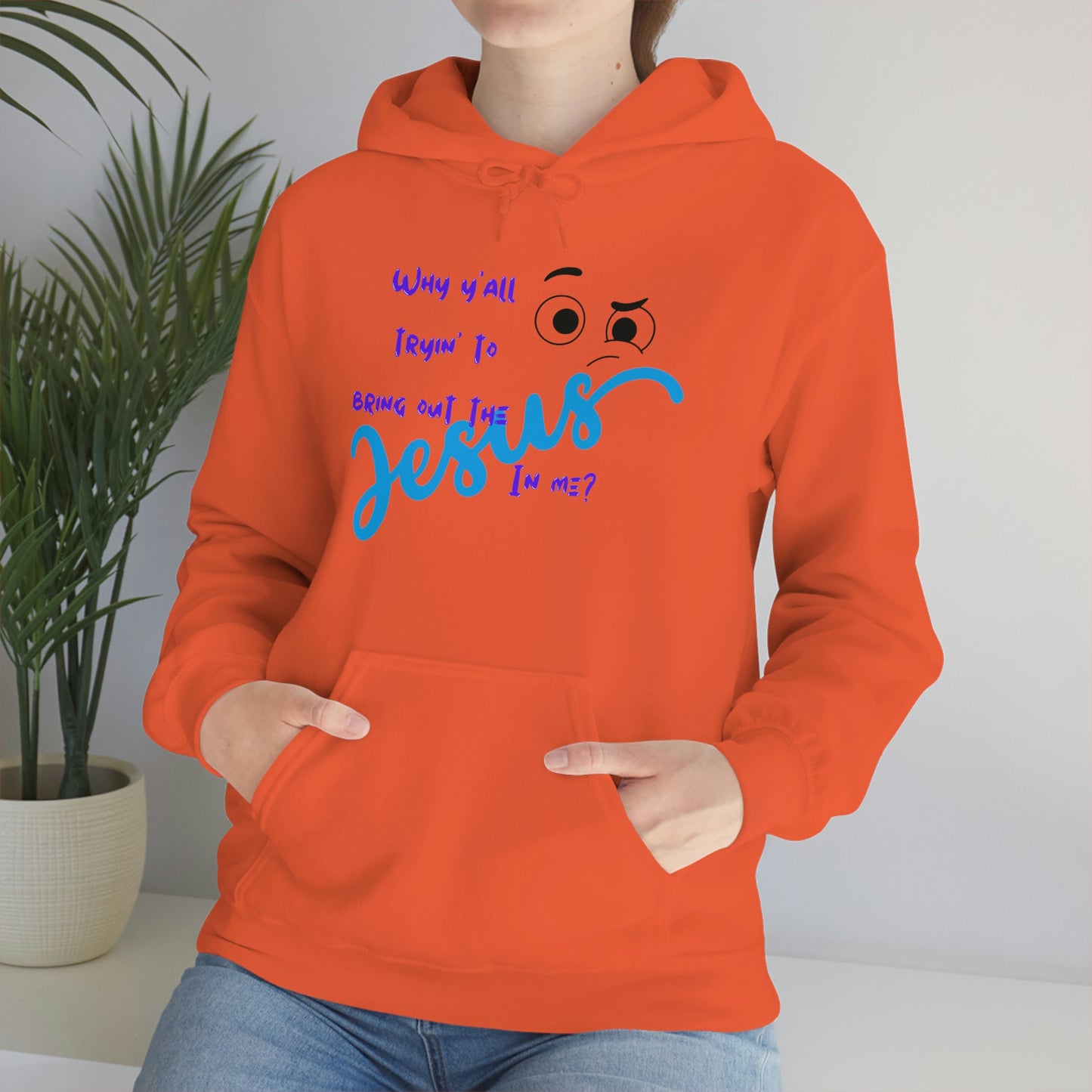 '¿Por qué están tratando de sacar al Jesús que hay en mí?' Sudadera con capucha Heavy Blend™ unisex