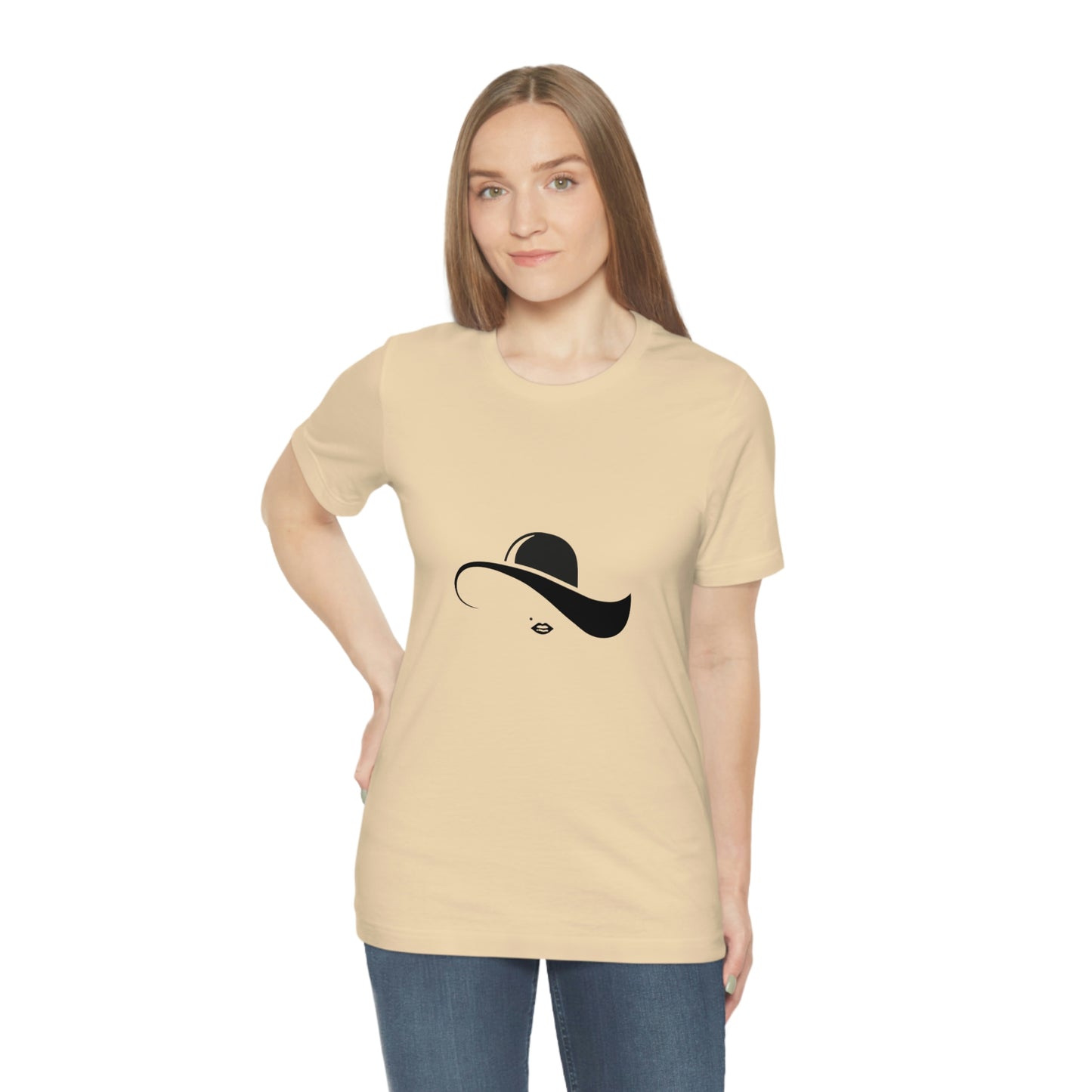 ‘Elegant hat’ Unisex Jersey Short Sleeve Tee