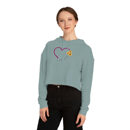 Sudadera corta con capucha para mujer 