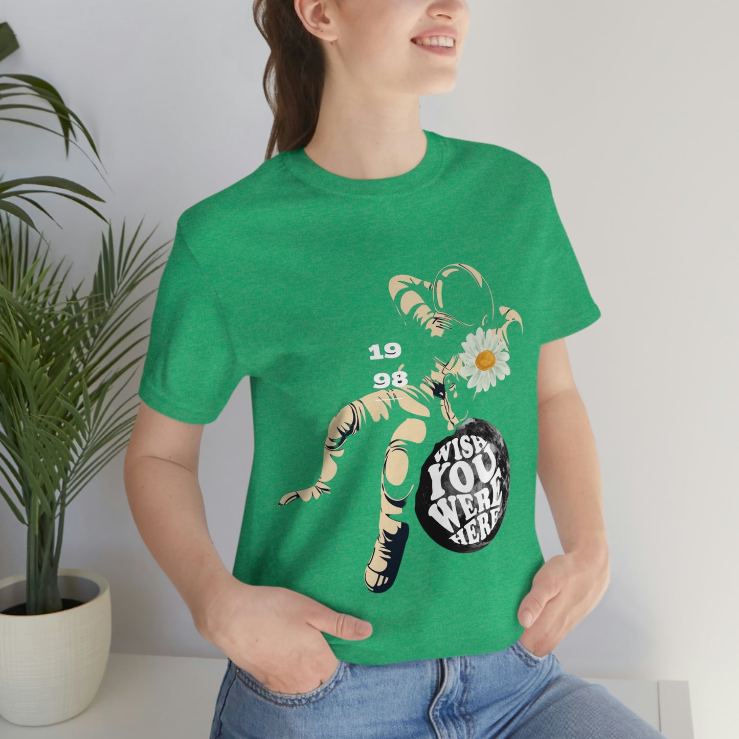 Camiseta de manga corta de jersey unisex "Ojalá estuvieras aquí"