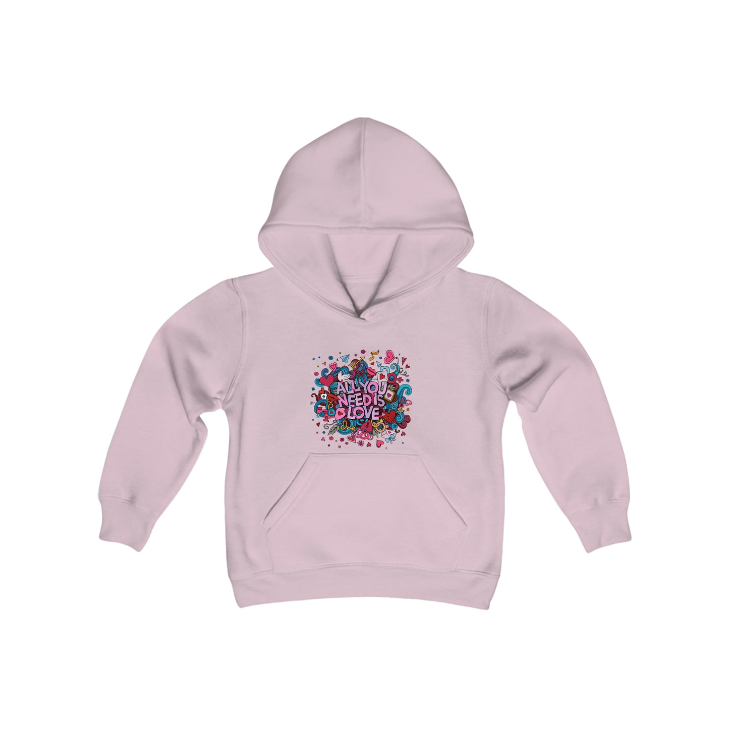 ‘All you need is Love’  Youth Heavy Blend Hooded Sweatshirt