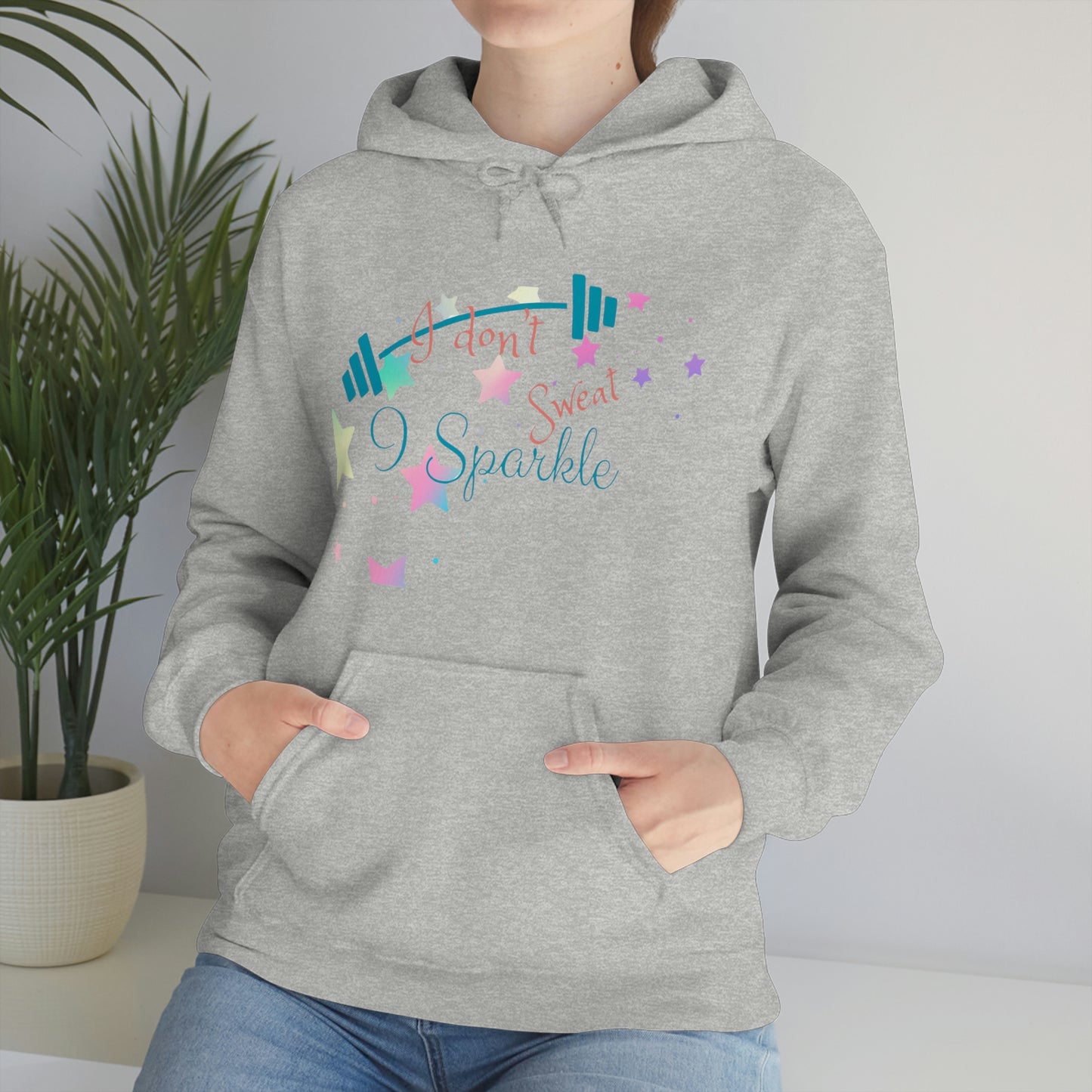 ‘I don’t sweat, I Sparkle’  Unisex Heavy Blend™ Hooded Sweatshirt