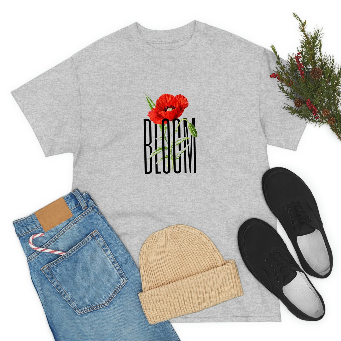 Camiseta unisex de algodón pesado 'BLOOM'