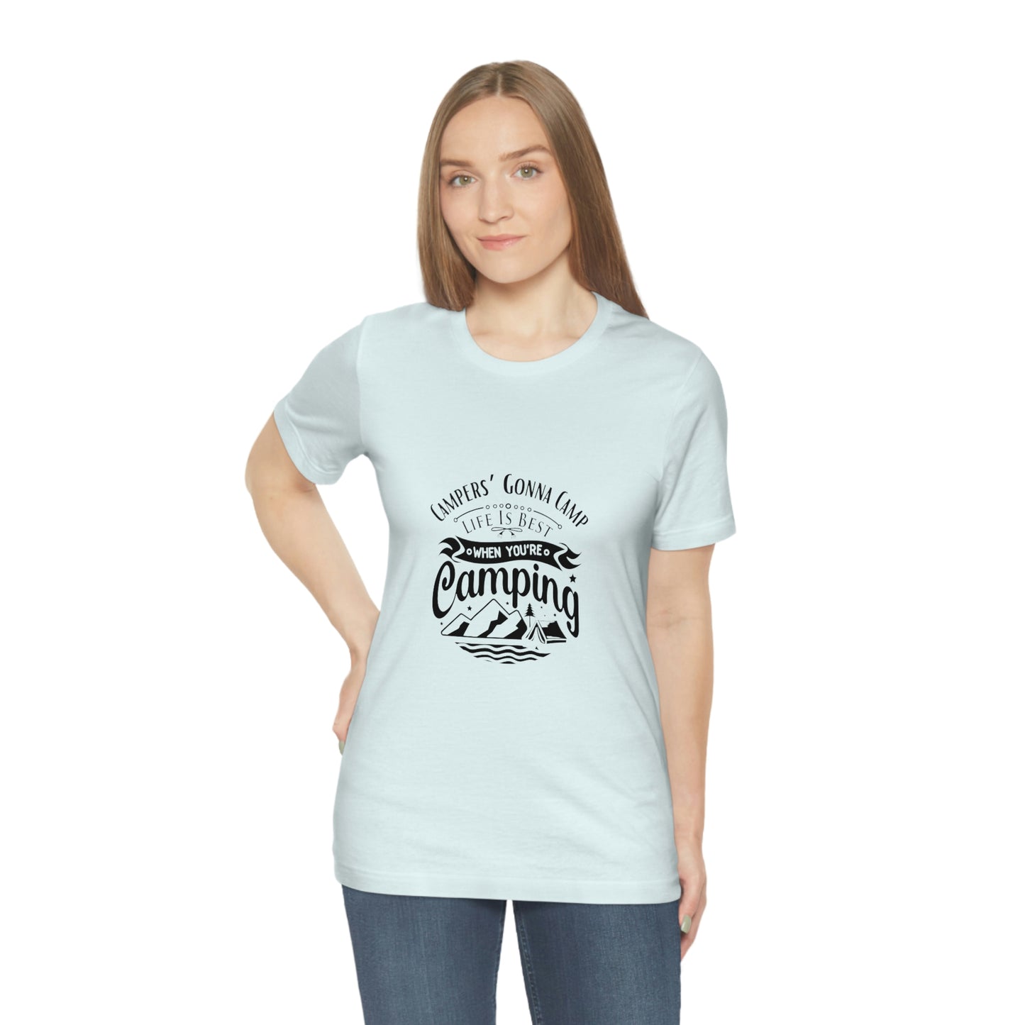 ‘Campers gonna camp’ Unisex Jersey Short Sleeve Tee