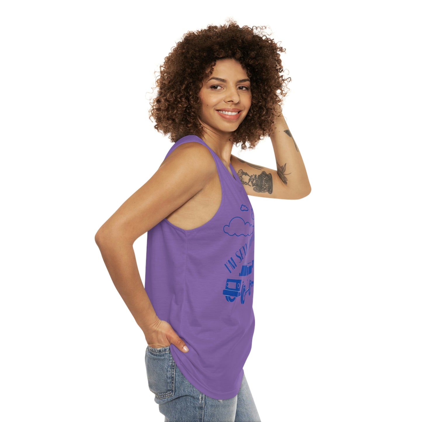 ‘I’m sexy and I tow it’ Unisex Tank Top (AOP)