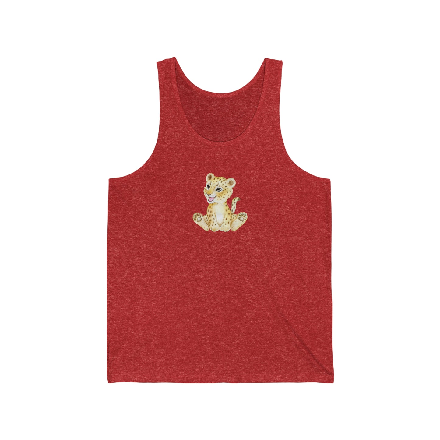 ‘Baby lion’ Printed Front & Back.  Unisex Jersey Tank