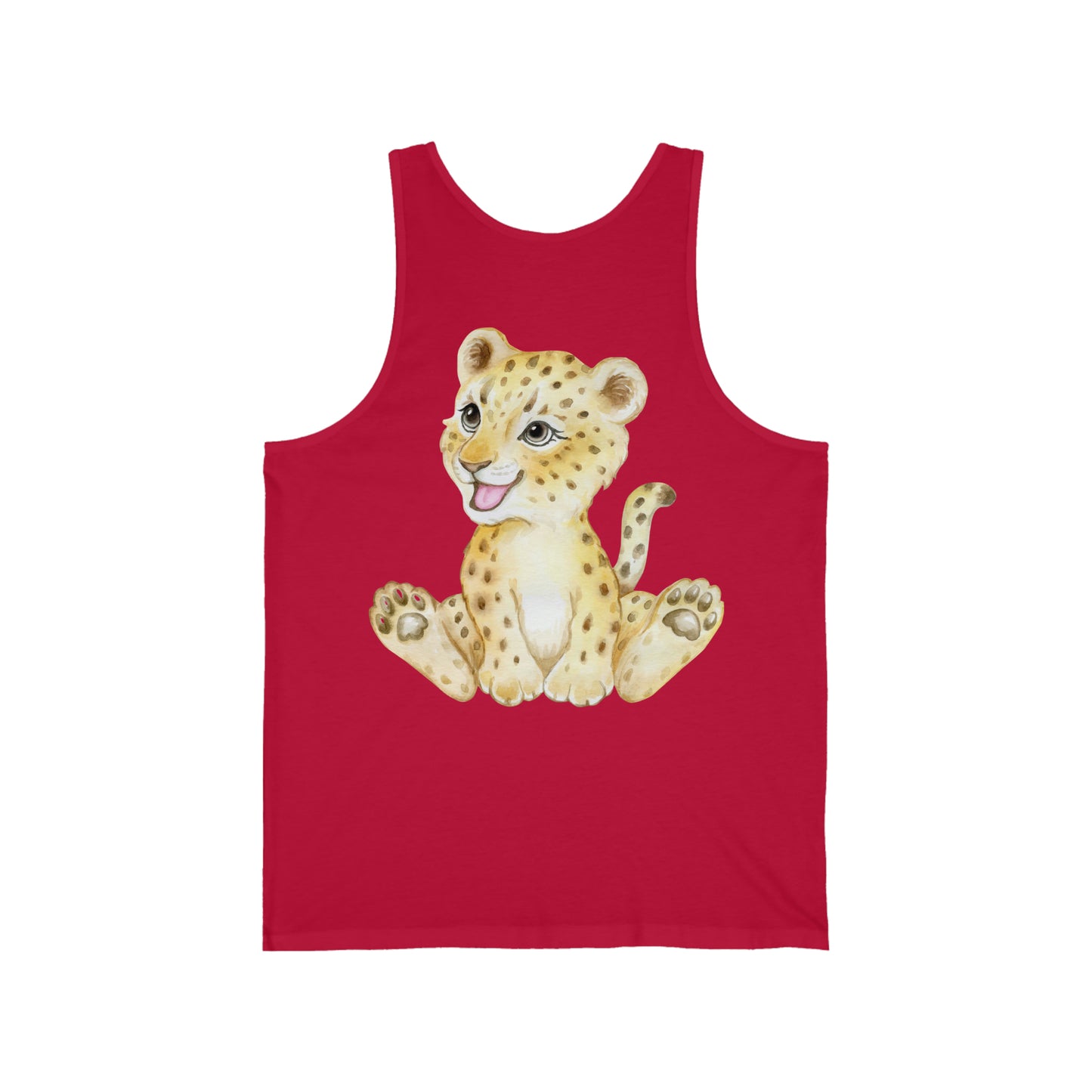 ‘Baby lion’ Printed Front & Back.  Unisex Jersey Tank