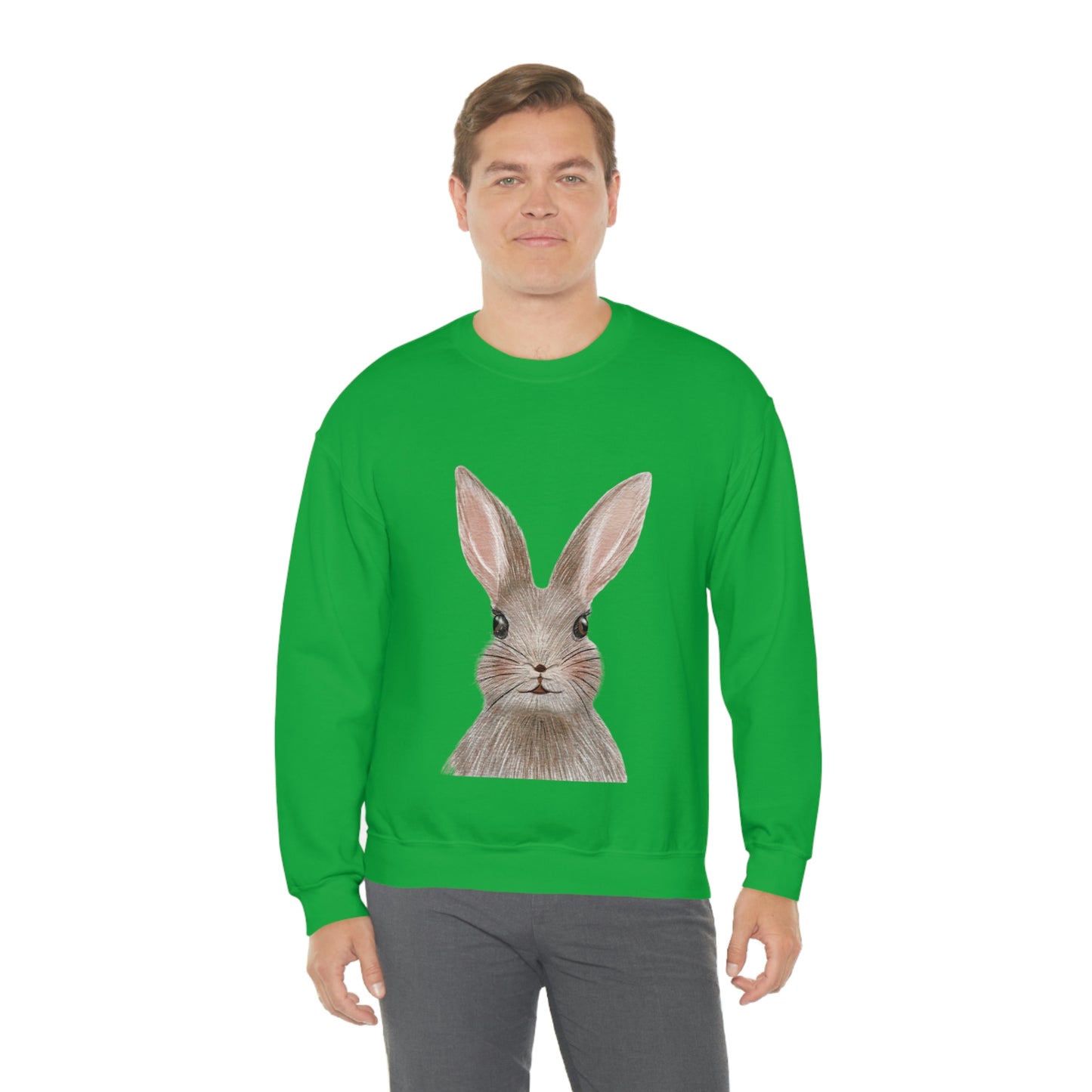 ‘Bunny’ Printed Front & Back.  Unisex Heavy Blend™ Crewneck Sweatshirt