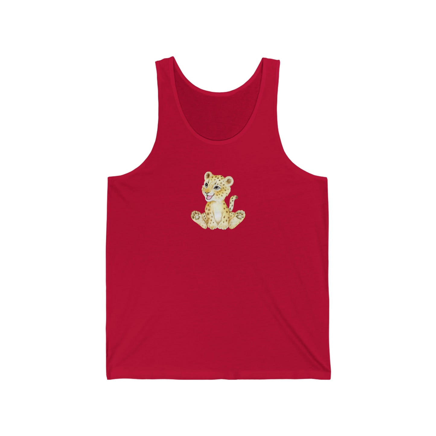 ‘Baby lion’ Printed Front & Back.  Unisex Jersey Tank