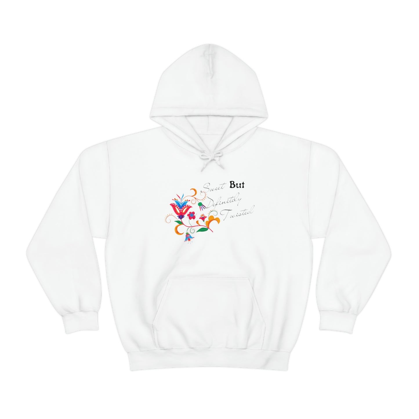 ‘Sweet but definitely twisted’  Printed on both sides Unisex Heavy Blend™ Hooded Sweatshirt