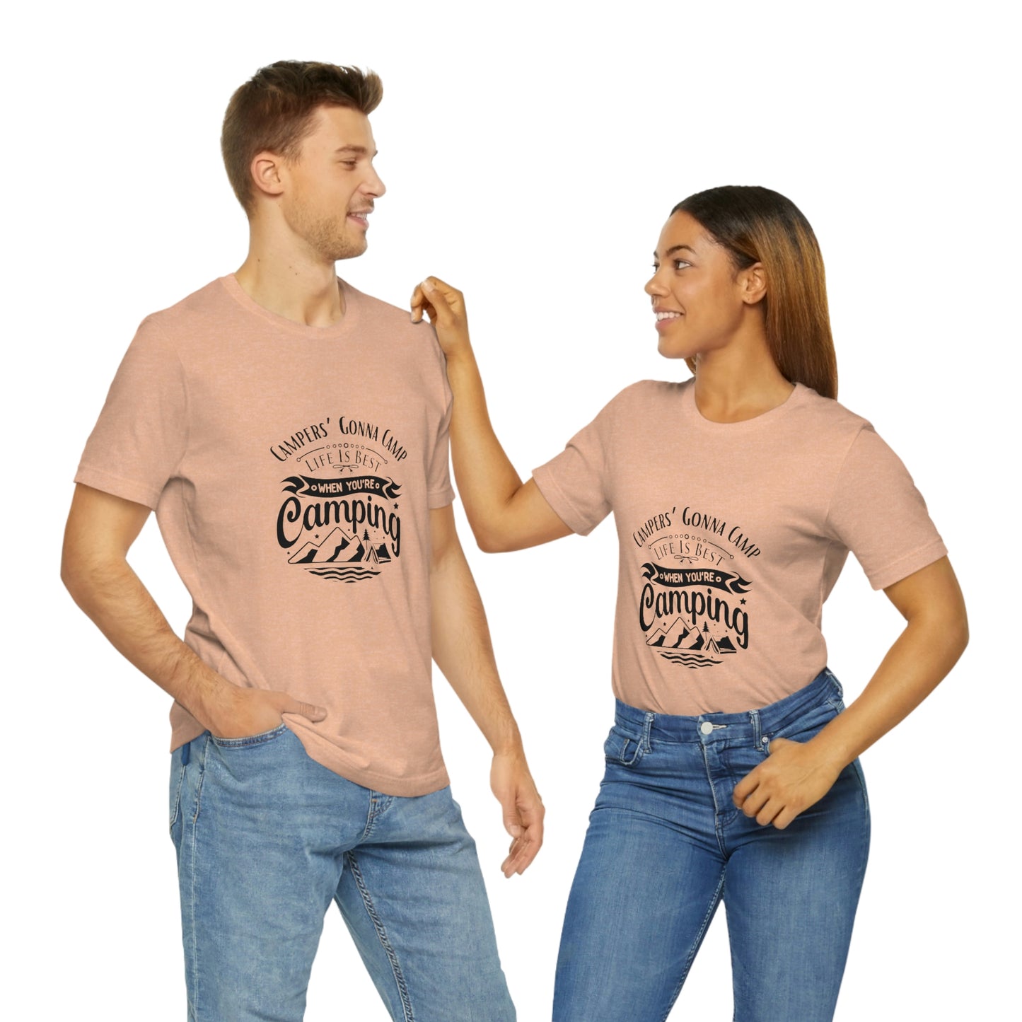 ‘Campers gonna camp’ Unisex Jersey Short Sleeve Tee