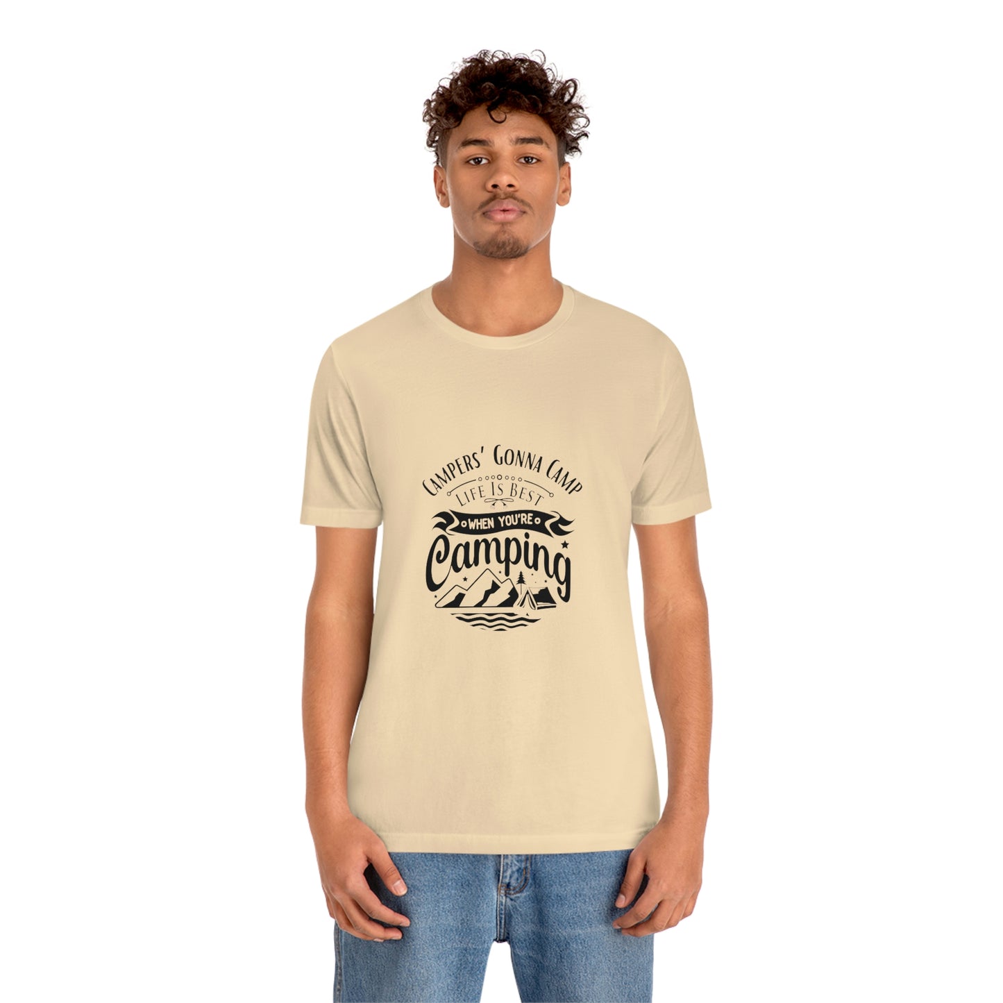 ‘Campers gonna camp’ Unisex Jersey Short Sleeve Tee