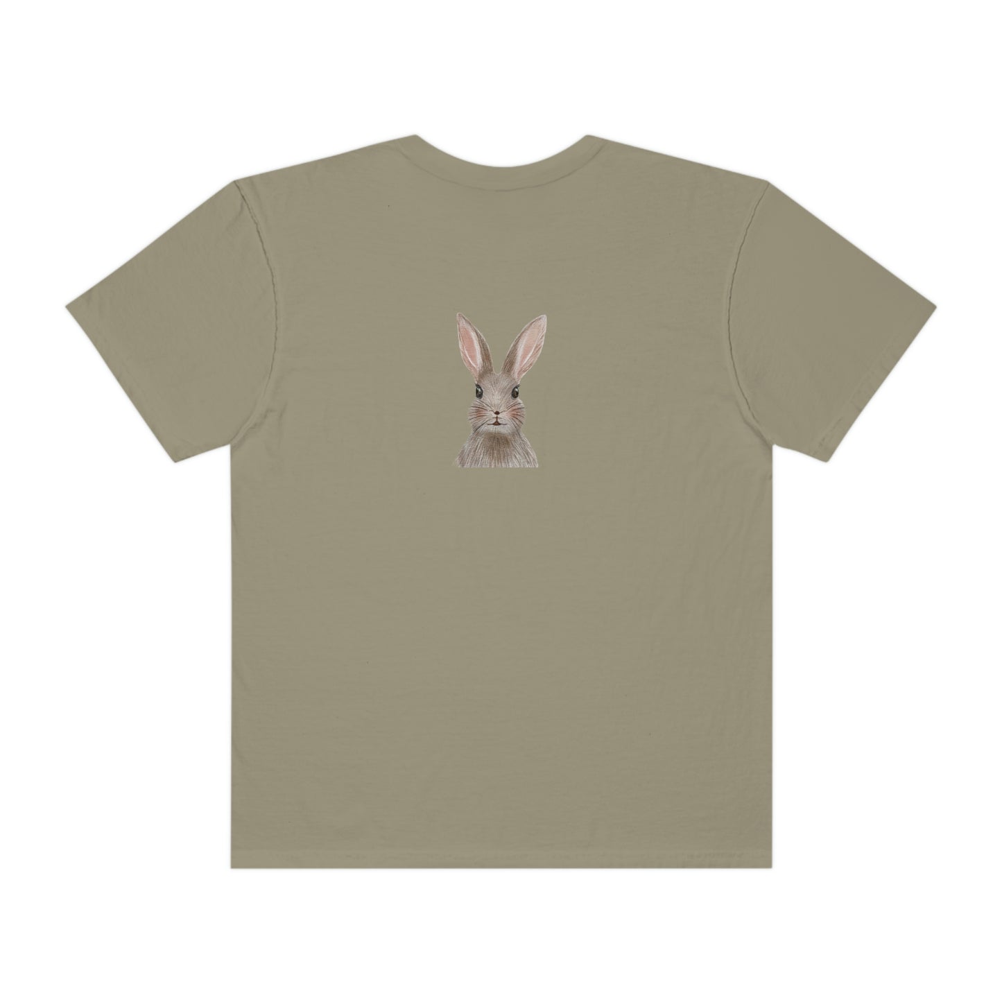 ‘Bunny’ Printed Front & Back. Unisex Garment-Dyed T-shirt