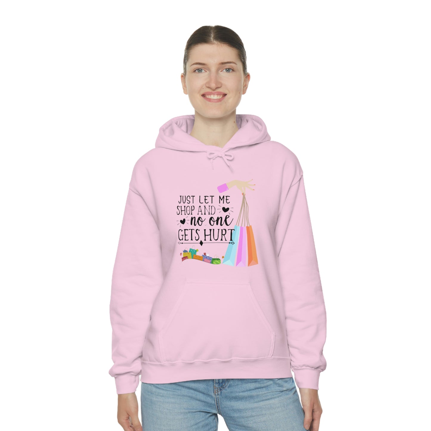 ‘Just let me Shop and no one gets Hurt’  Unisex Heavy Blend™ Hooded Sweatshirt