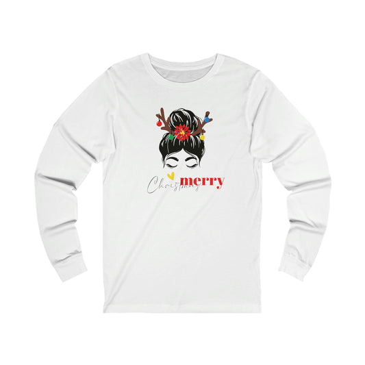 ‘Merry Christmas’ Unisex Jersey Long Sleeve Tee