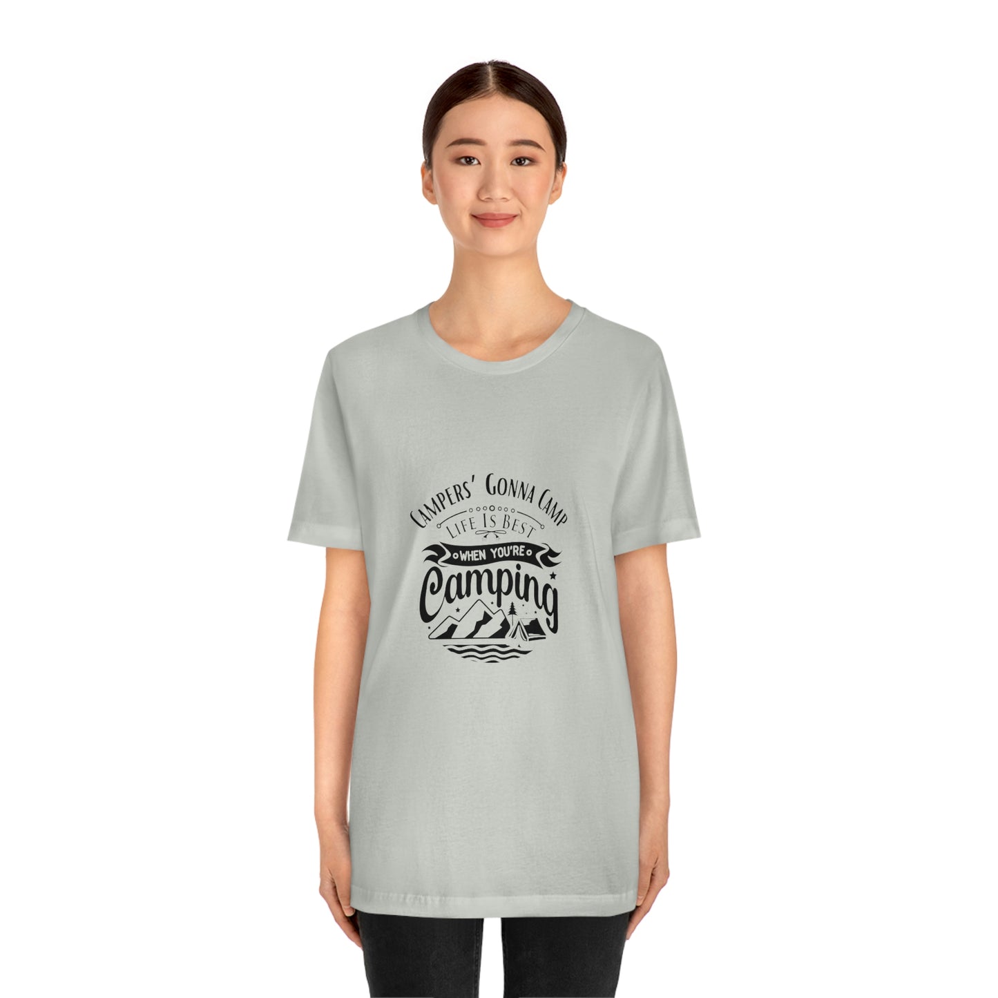 ‘Campers gonna camp’ Unisex Jersey Short Sleeve Tee