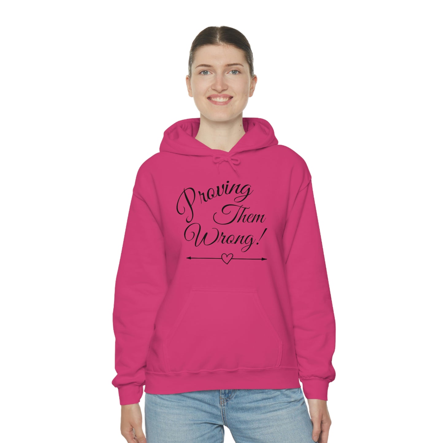 ‘Proving Them Wrong’ Printed Front & Back   Unisex Heavy Blend™ Hooded Sweatshirt