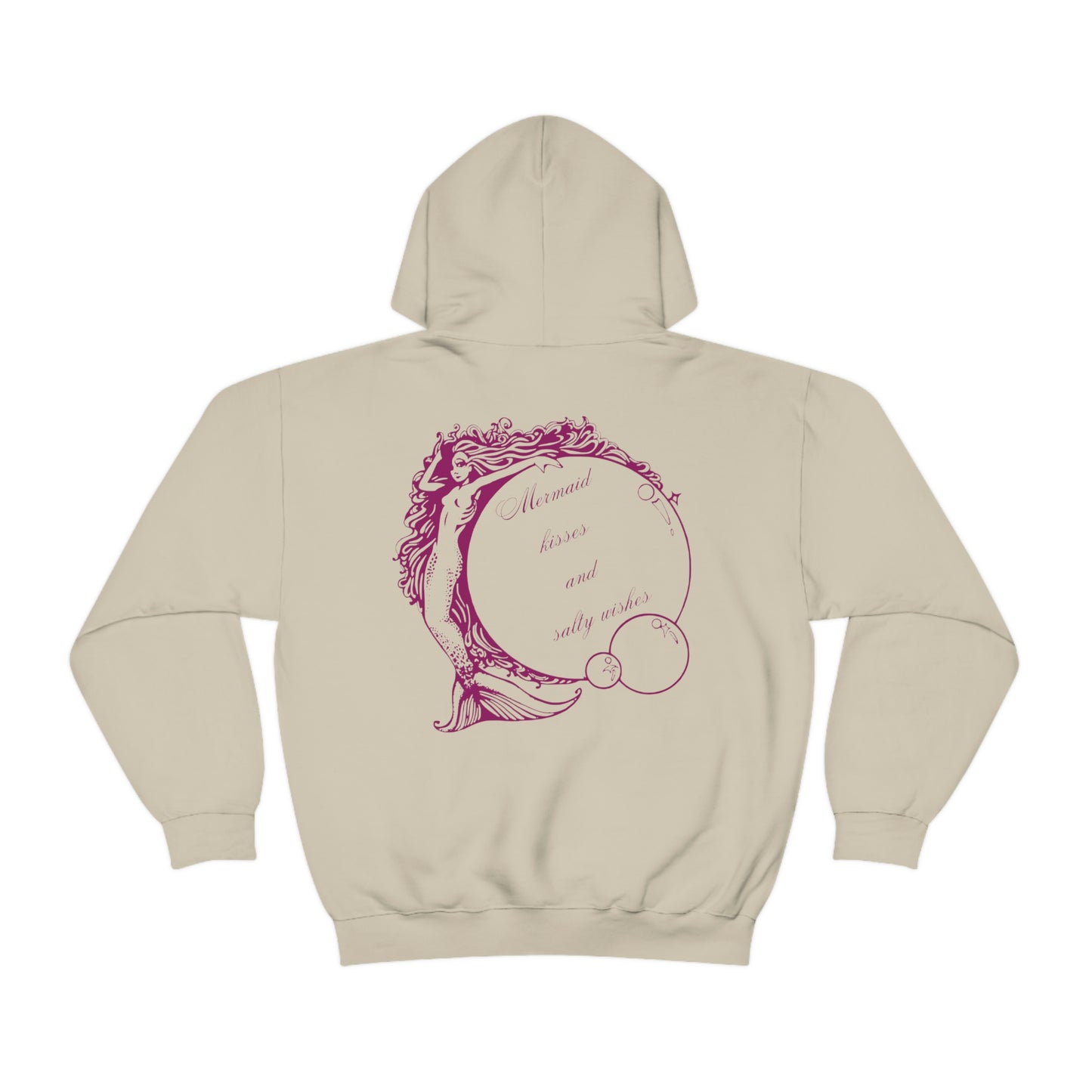 ‘Mermaid Kisses and Salty Wishes.’ Printed Front & Back.  Unisex Heavy Blend™ Hooded Sweatshirt