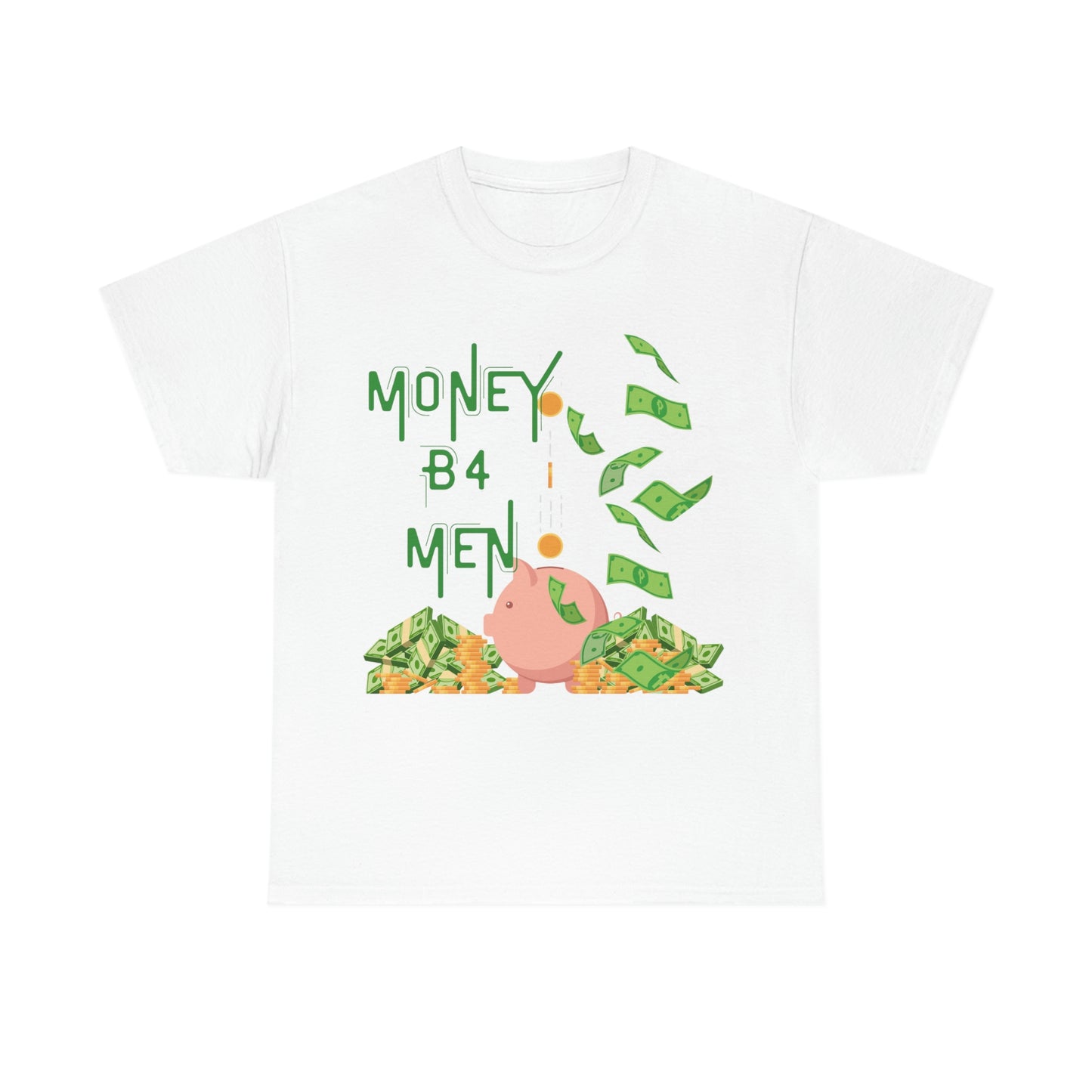 Camiseta de algodón pesado unisex 'Money B4 Men'