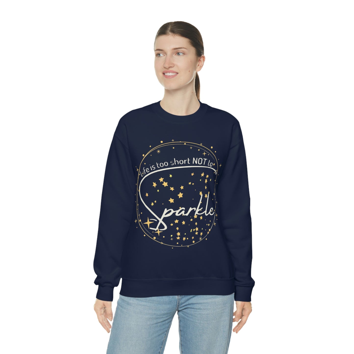 ‘Life is too short NOT to Sparkle’  Unisex Heavy Blend™ Crewneck Sweatshirt