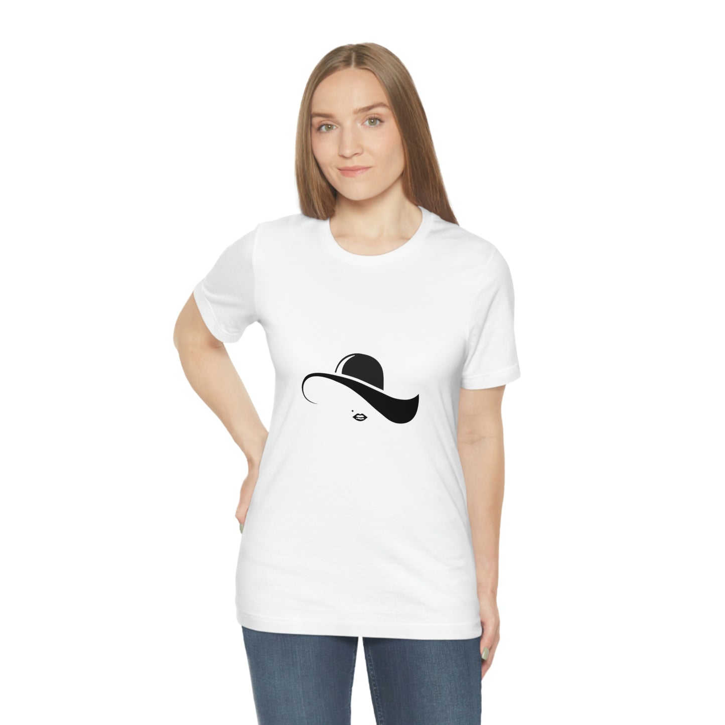 ‘Elegant hat’ Unisex Jersey Short Sleeve Tee