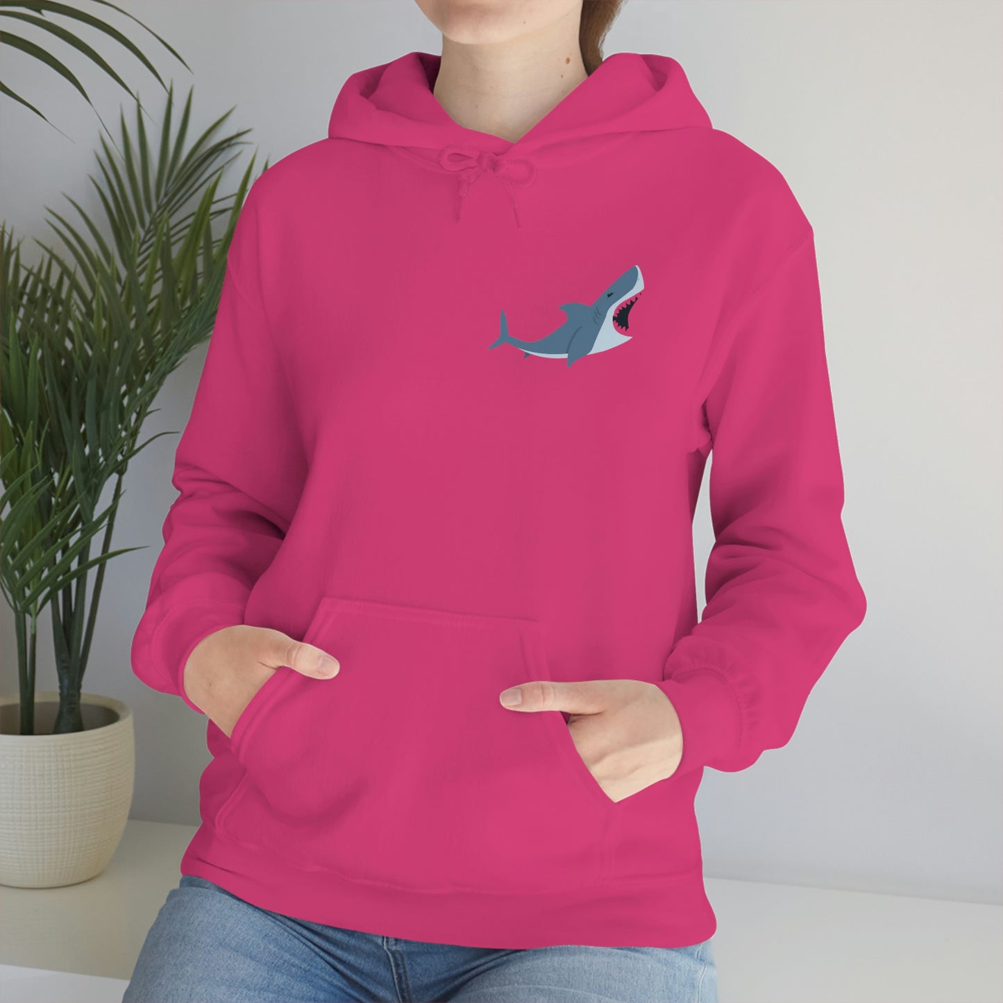 ‘Reel Women Fish’ Printed on both sides. Unisex Heavy Blend™ Hooded Sweatshirt