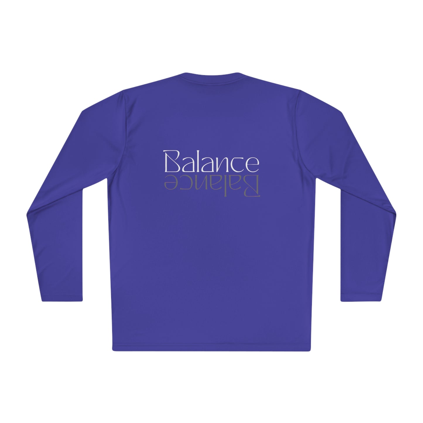 Camiseta de manga larga ligera unisex con espejo delantero y trasero estampado 'Balance'