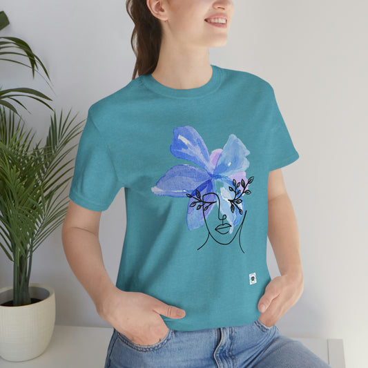 ‘Flowers on my mind’ Unisex Jersey Short Sleeve Tee