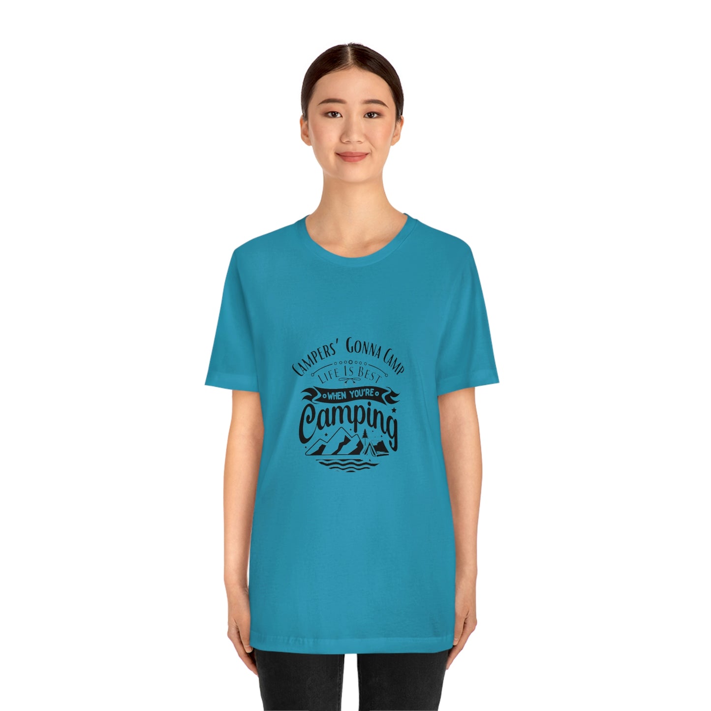 ‘Campers gonna camp’ Unisex Jersey Short Sleeve Tee