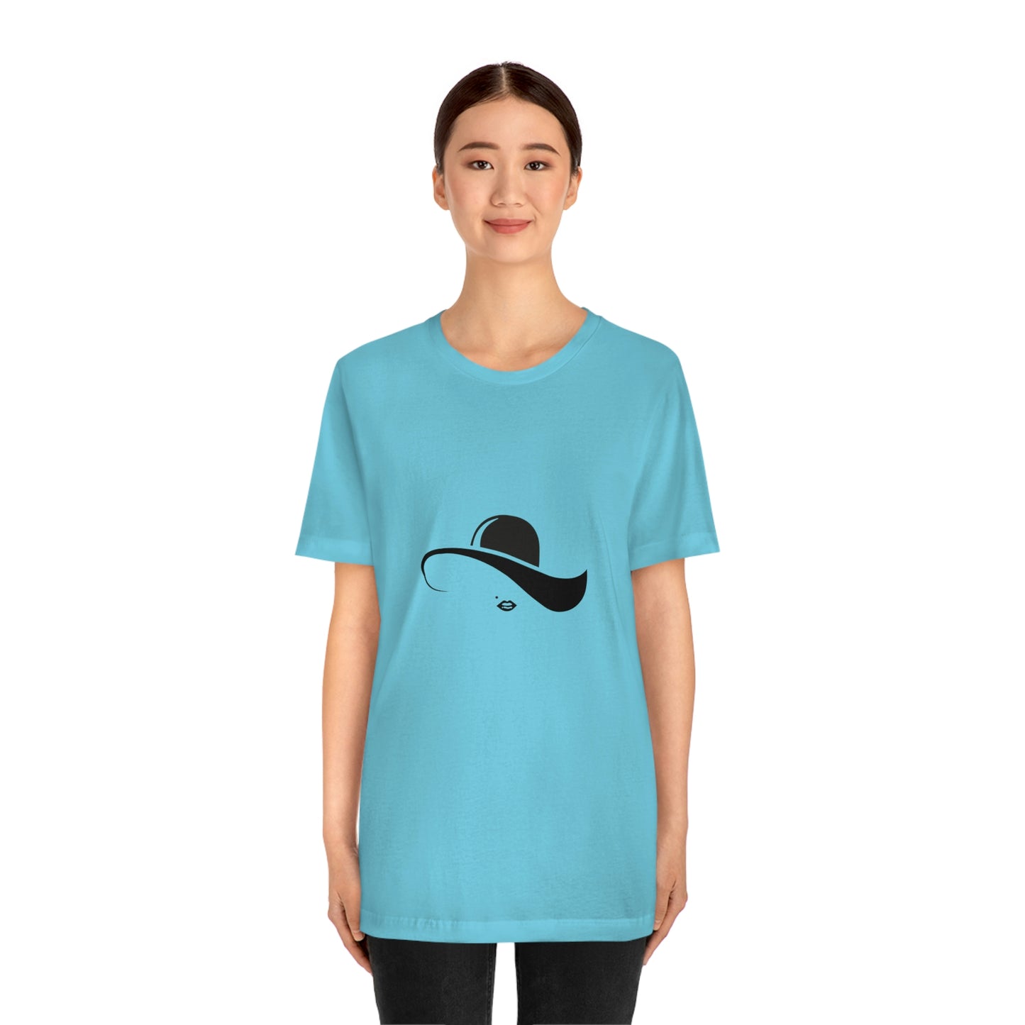 ‘Elegant hat’ Unisex Jersey Short Sleeve Tee