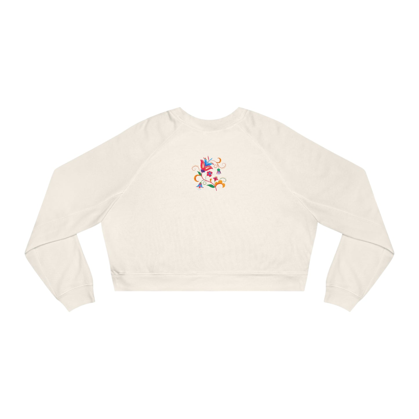 ‘Sweet but definitely twisted’ Printed on both sides. Women's Cropped Fleece Pullover