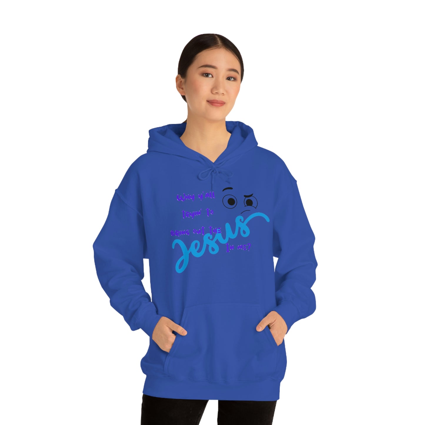 '¿Por qué están tratando de sacar al Jesús que hay en mí?' Sudadera con capucha Heavy Blend™ unisex