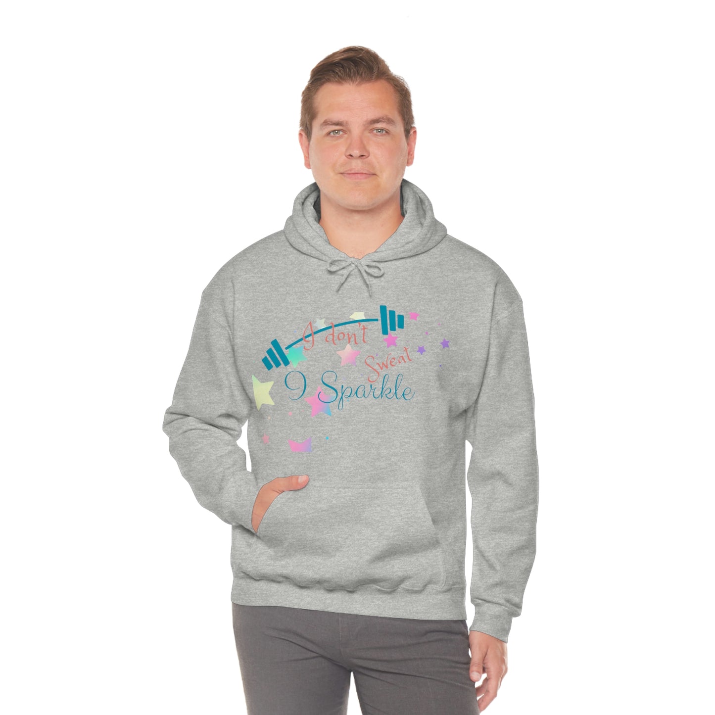 ‘I don’t sweat, I Sparkle’  Unisex Heavy Blend™ Hooded Sweatshirt