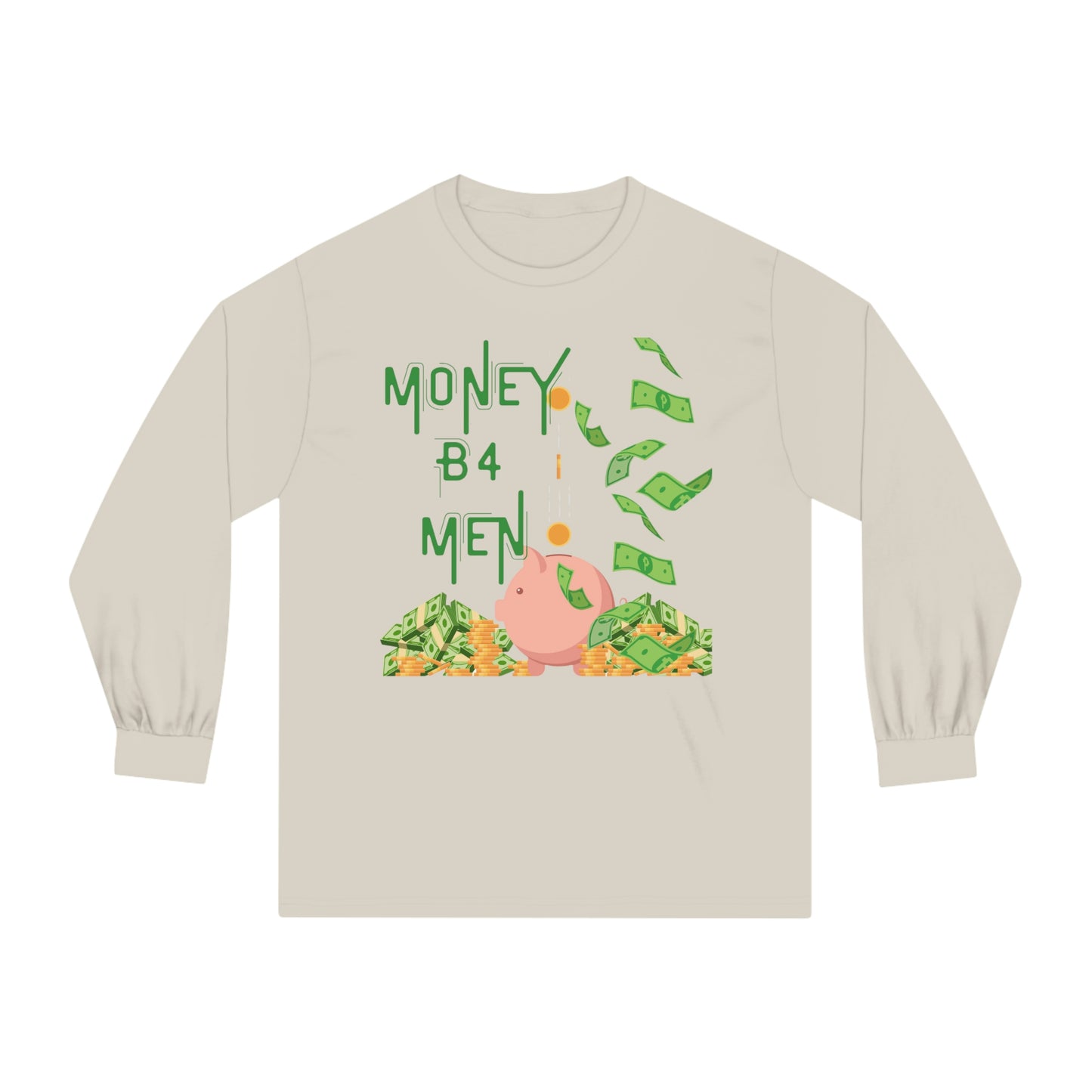 Camiseta clásica de manga larga unisex 'Money B4 Men'