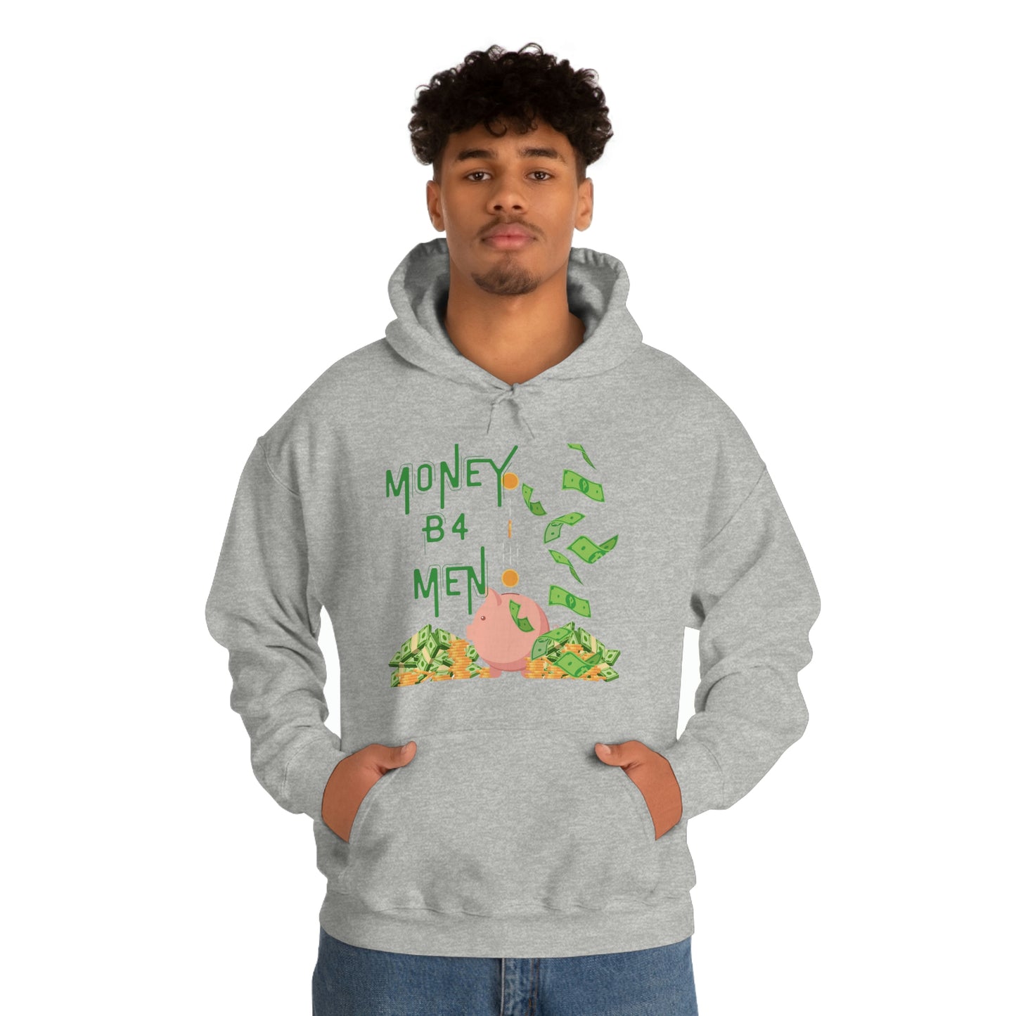 ‘Money B4 Men’   Unisex Heavy Blend™ Hooded Sweatshirt