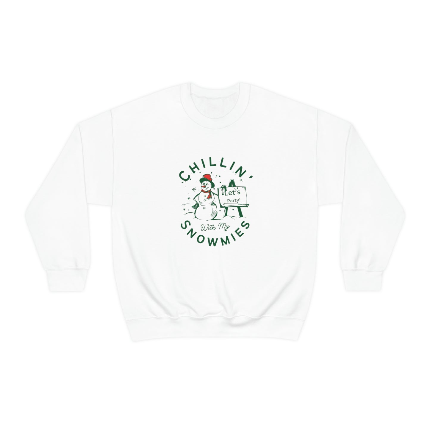 ‘Chillin’ With My Snowmies’ Unisex Heavy Blend™ Crewneck Sweatshirt